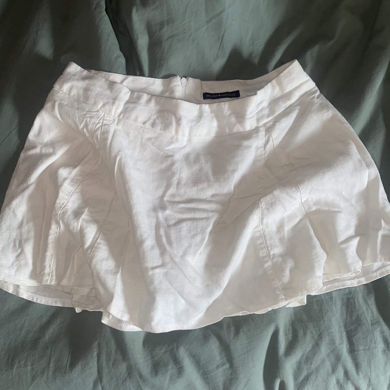 Brandy Melville Women's White Skirt | Depop