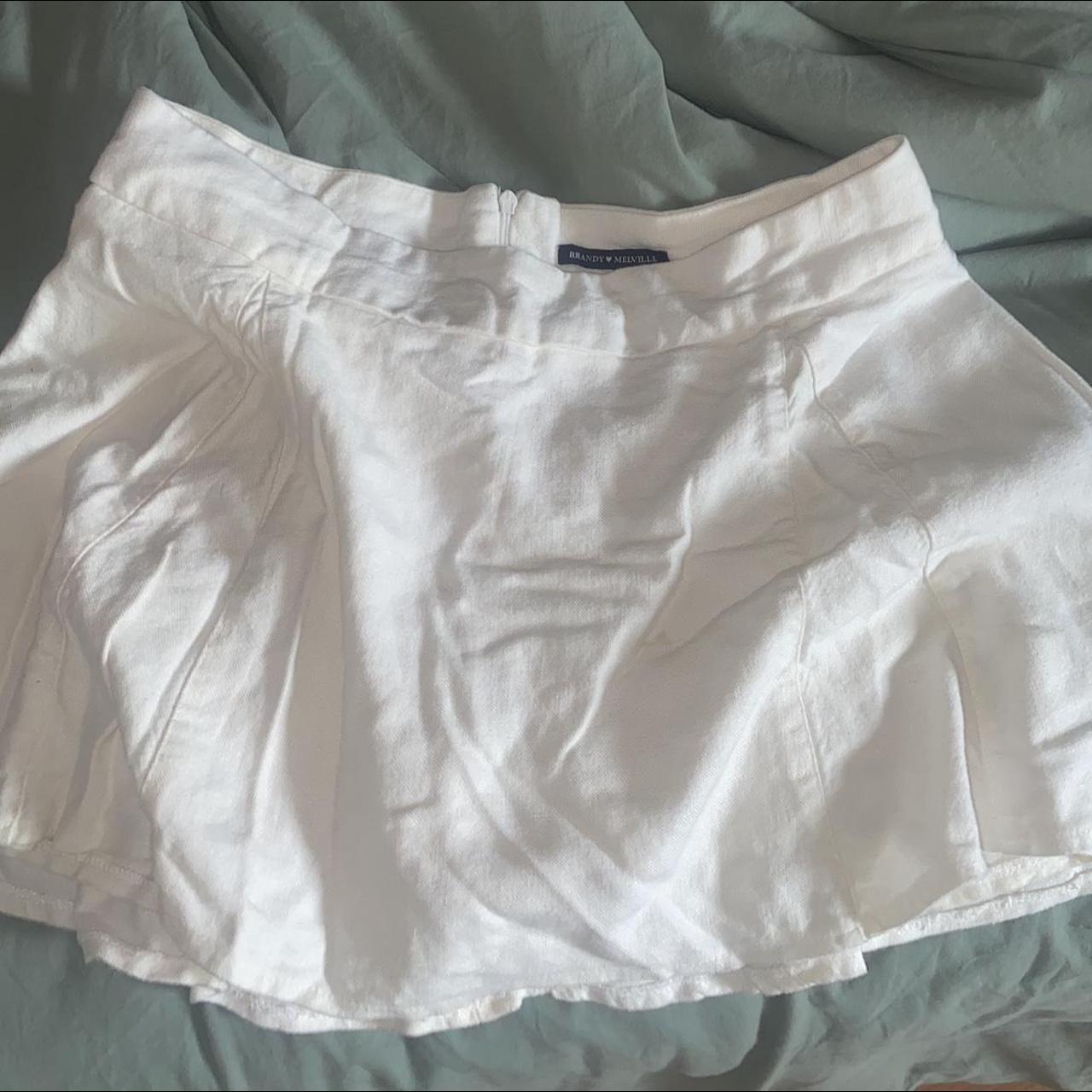 Brandy Melville Women's White Skirt | Depop