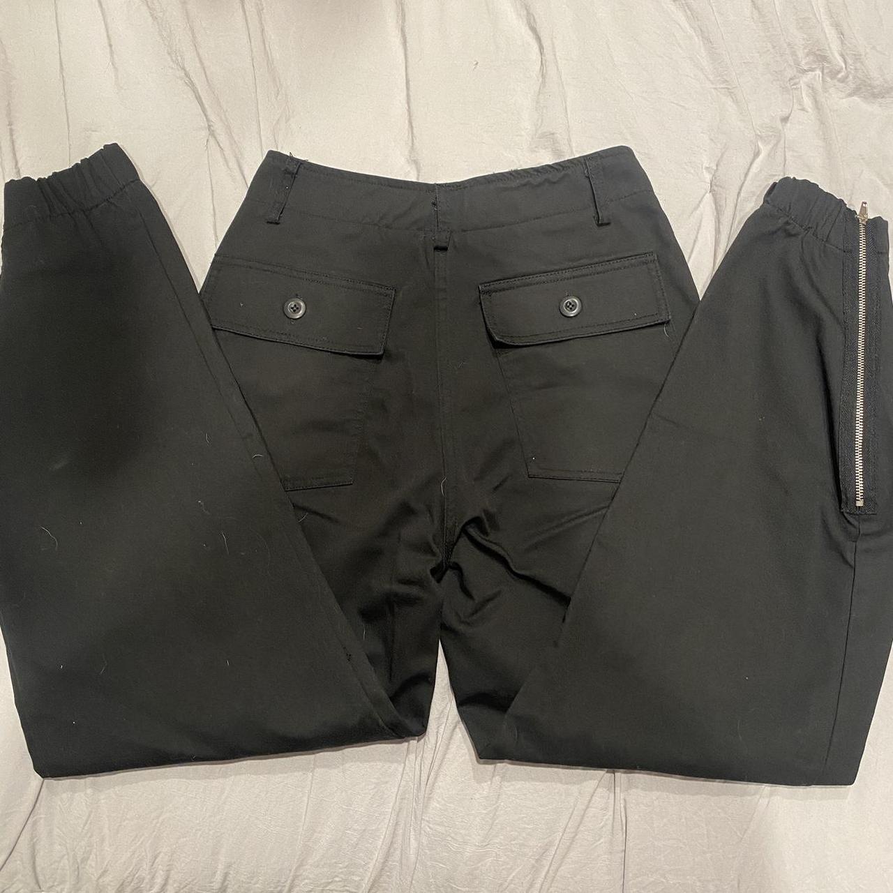 black brandy melville cargos! high waisted zip... Depop