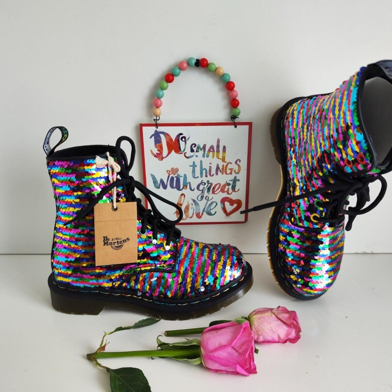 Dr martens 1460 pascal hotsell boots in rainbow sequin