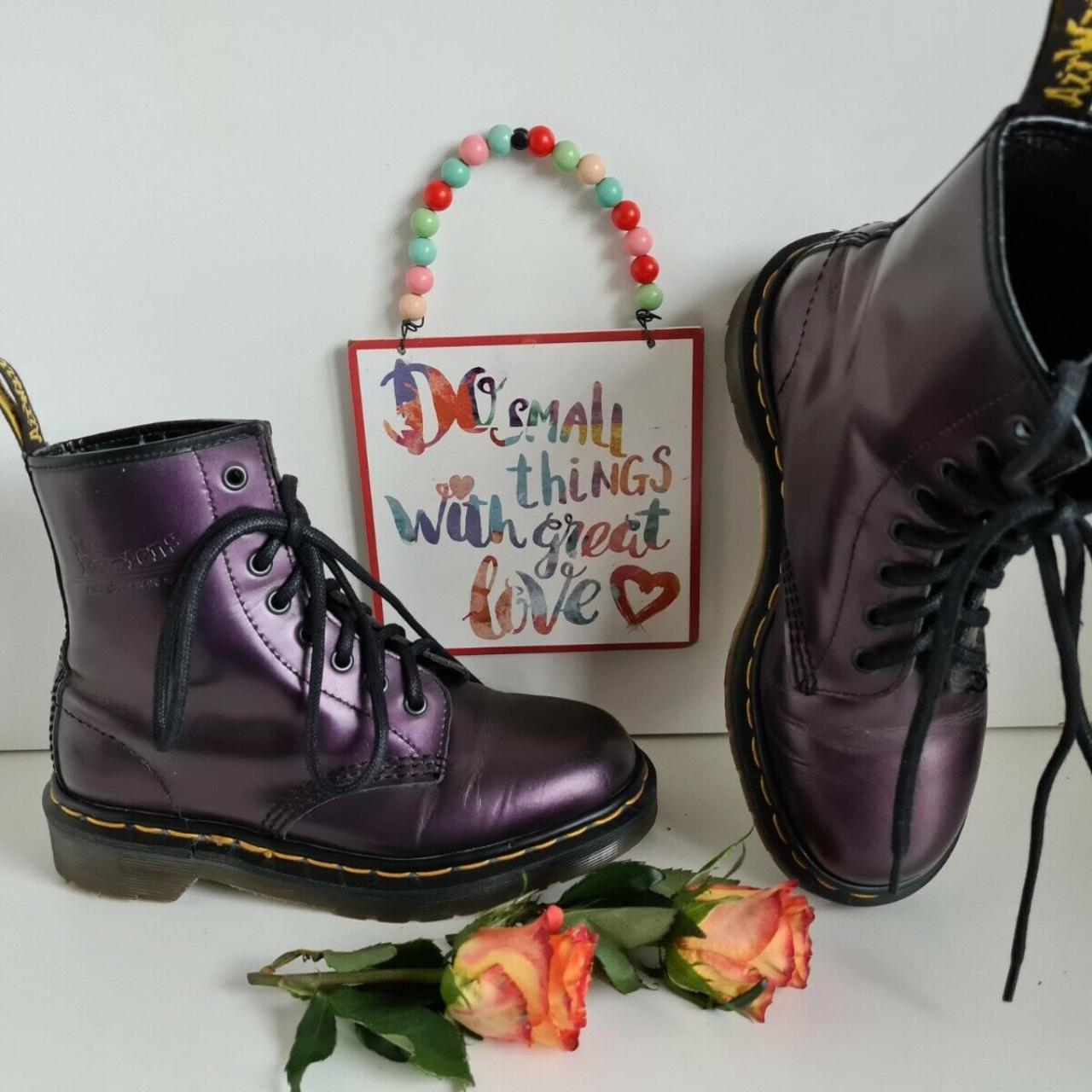 Metallic purple clearance doc martens