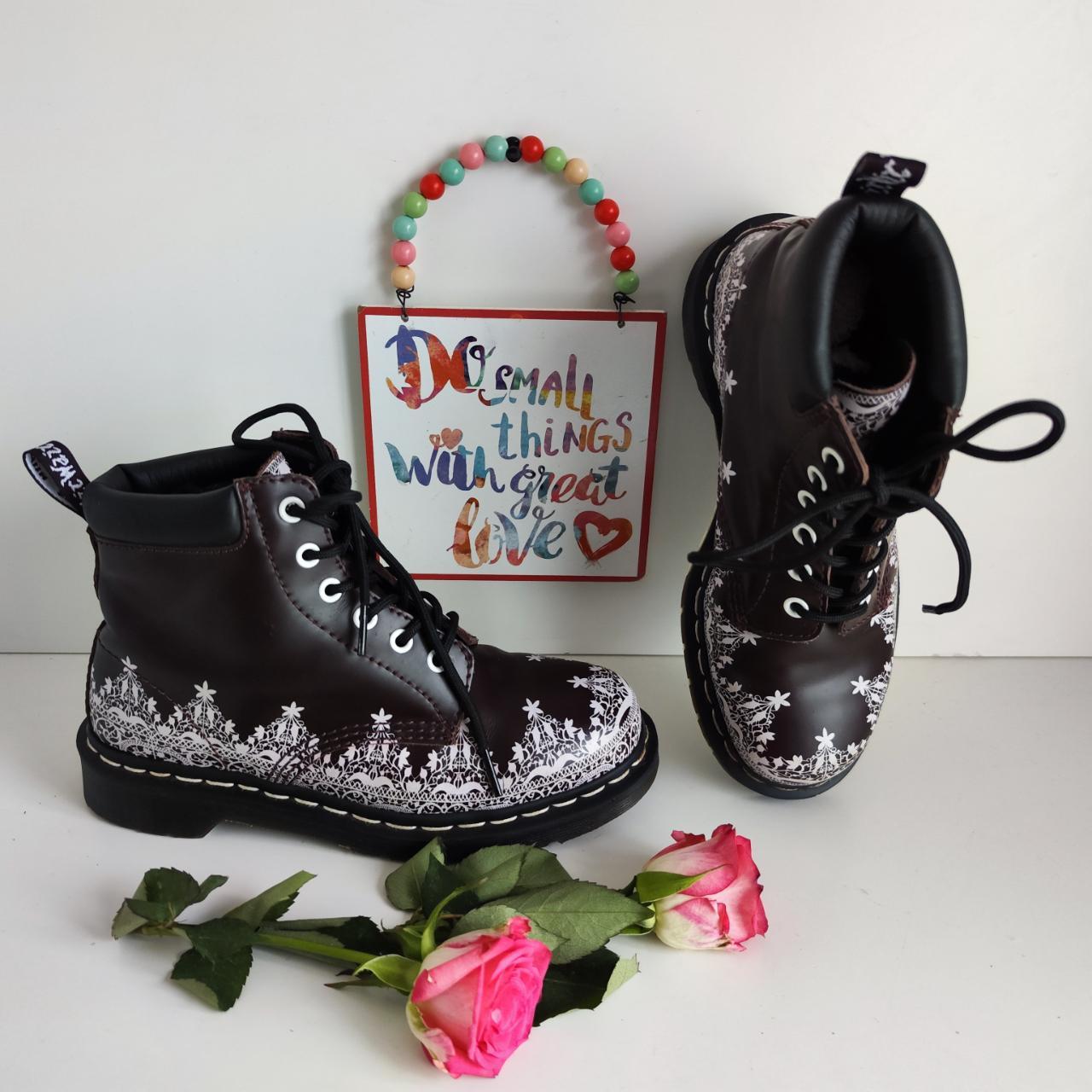 Dr Martens 939 Lace Ben brown white boots 6 eye Depop