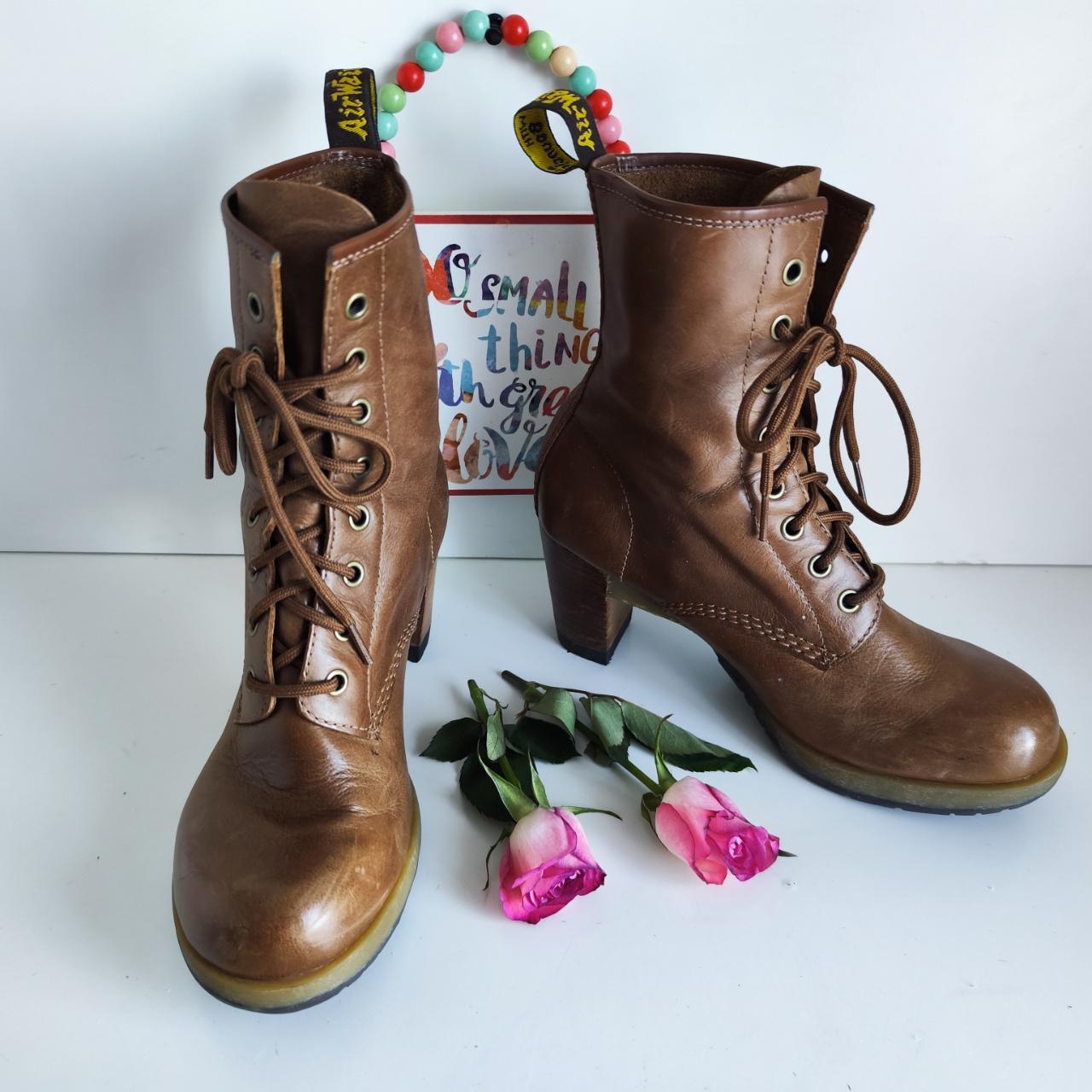 Court Boots Martens Darcie Dr Martens Darcie Leather Brown Heel - Main Image