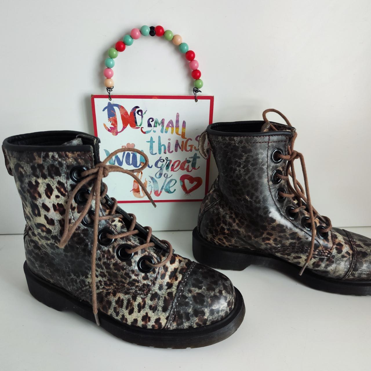 Dr Martens Grace leopard 1460 brown ankle boots Depop