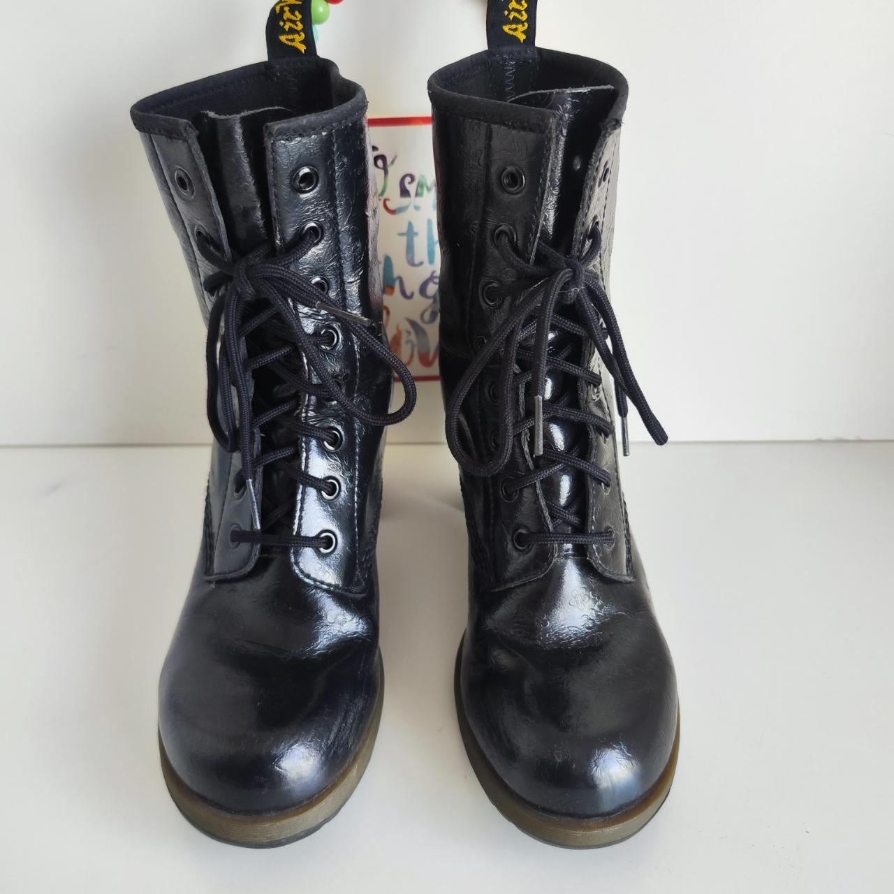 Dr Martens Darcie black floral emboss heel Depop
