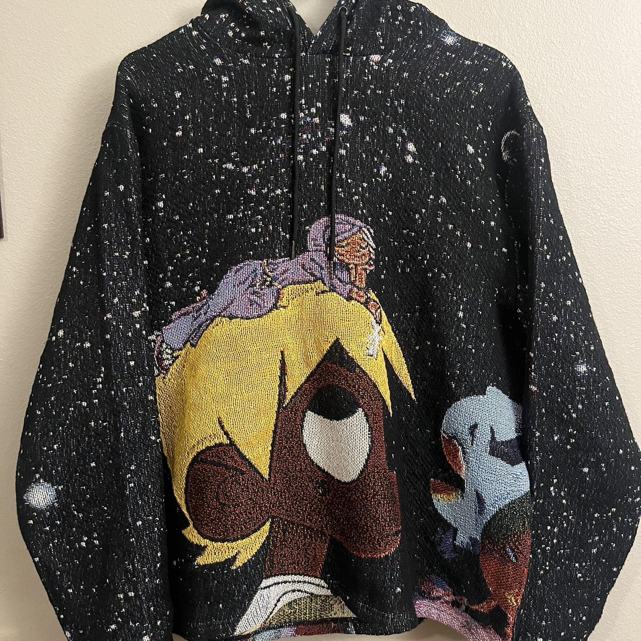 Lil uzi vert eternal atake tapestry hoodie Cropped... Depop