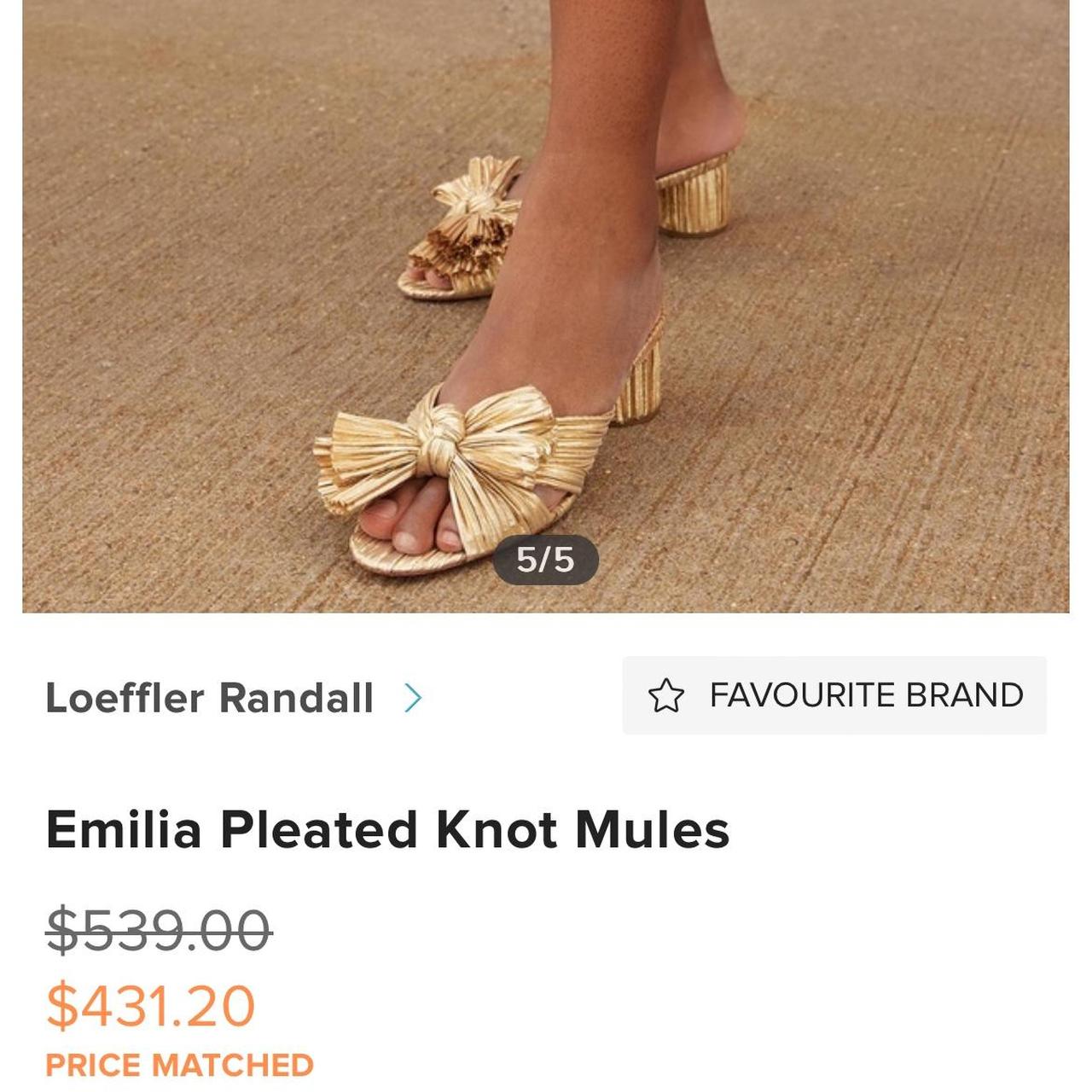 Loeffler randall emilia on sale pleated knot mules