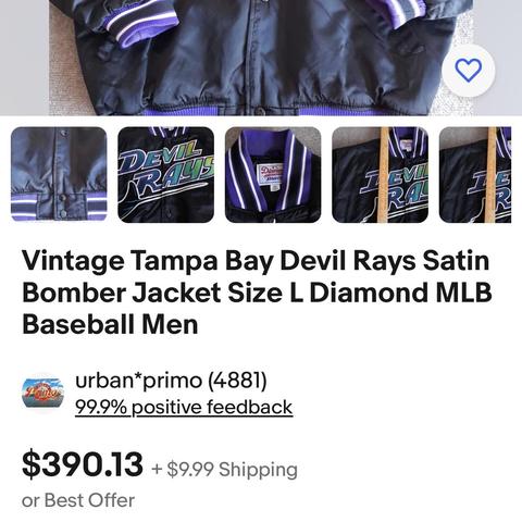Vintage Starter Tampa Bay Devil Rays Jacket Overall - Depop