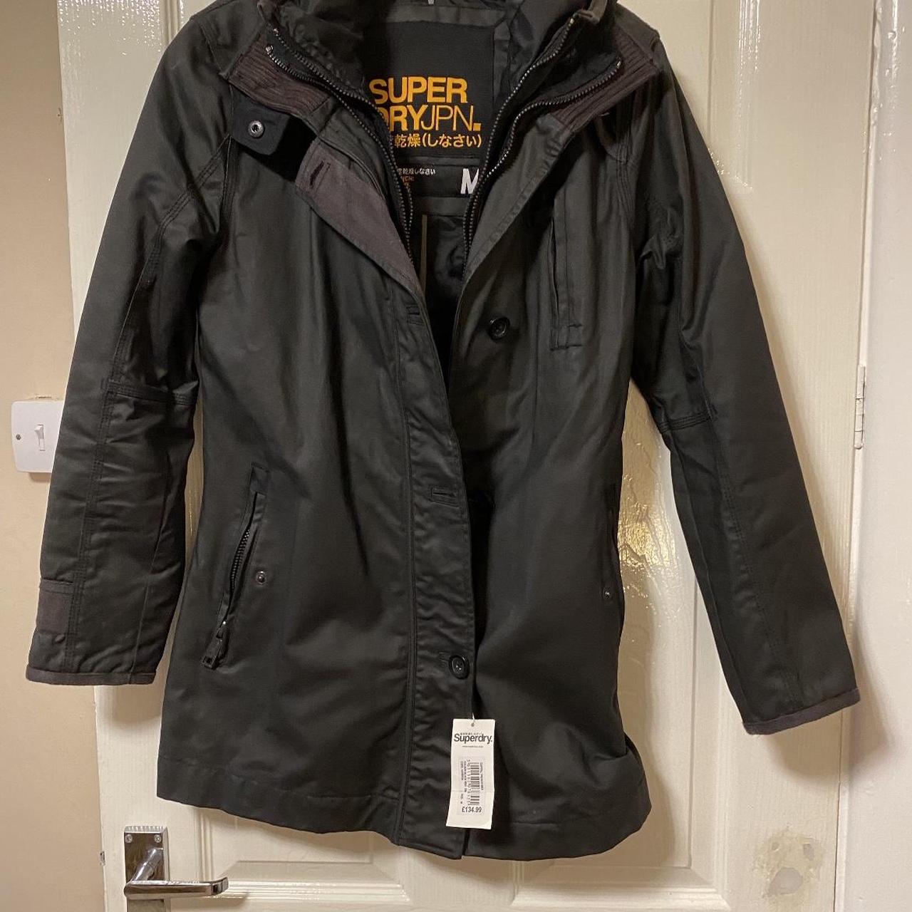 Ladies Black Superdry Coat Size Medium. Pet and... Depop