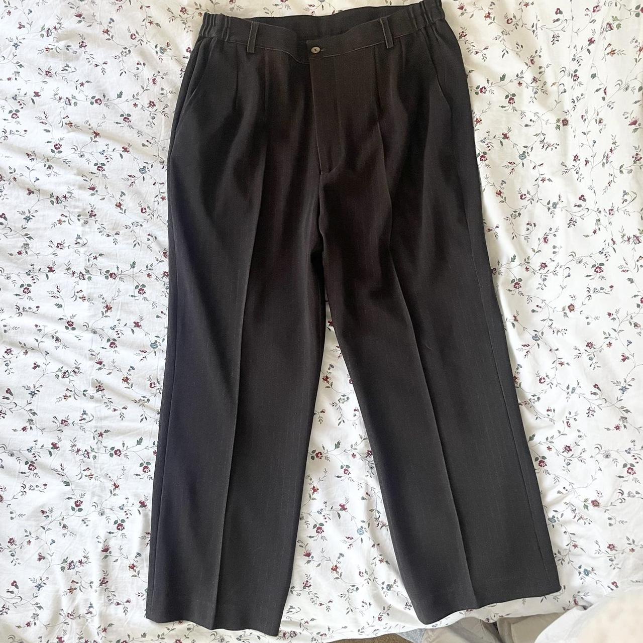 Gorgeous brown pinstripe regularpants Photos are... - Depop