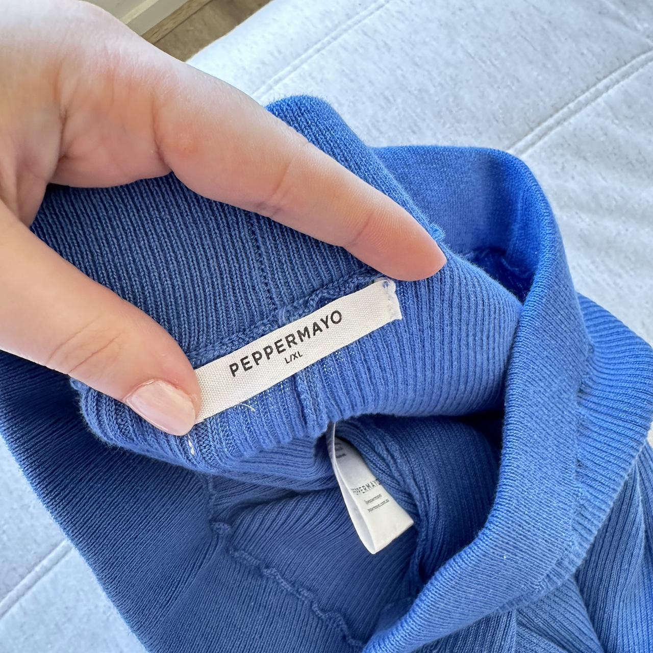 peppermayo knit lounge pants electric blue never... Depop