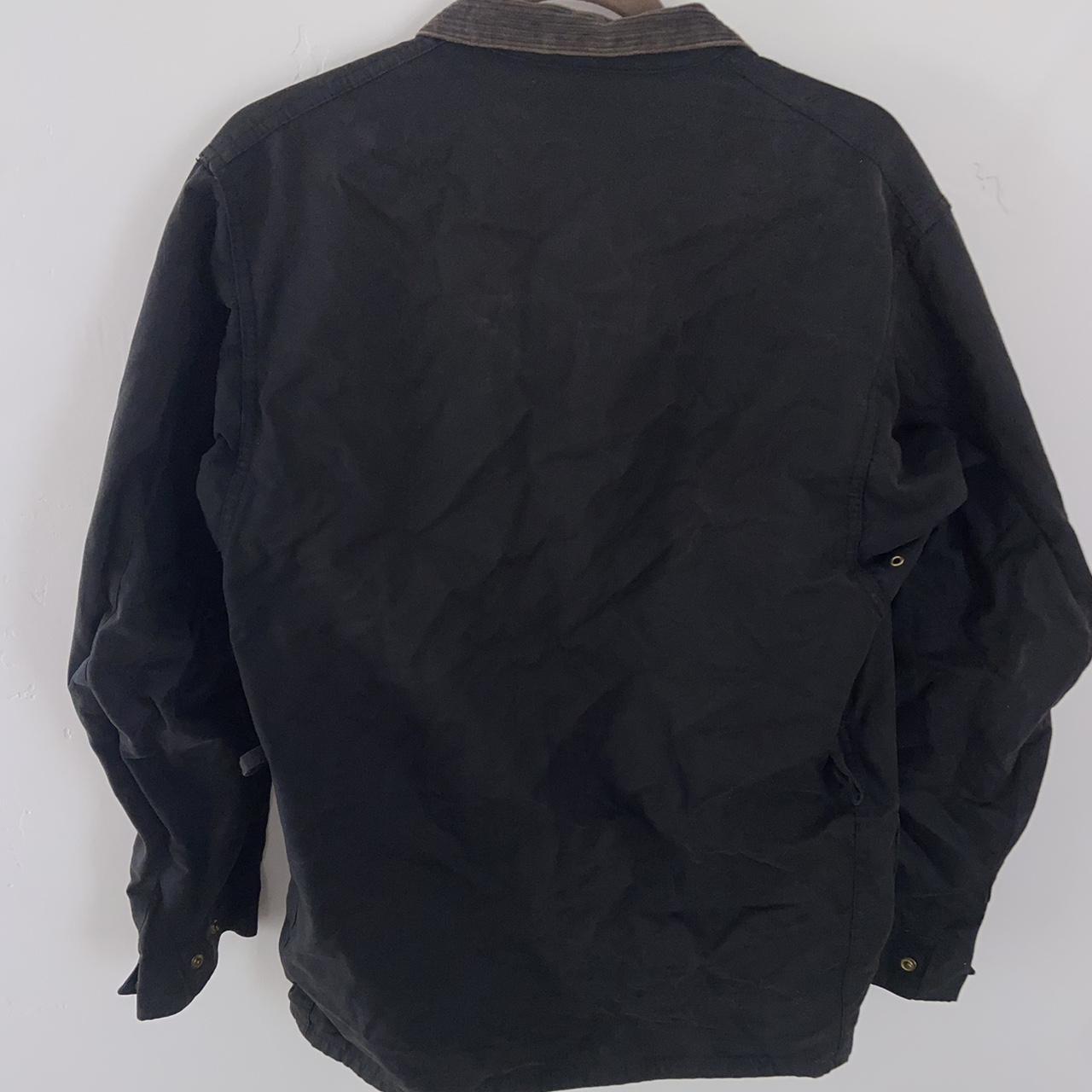 Barbour designer work jacket(black with brown... - Depop