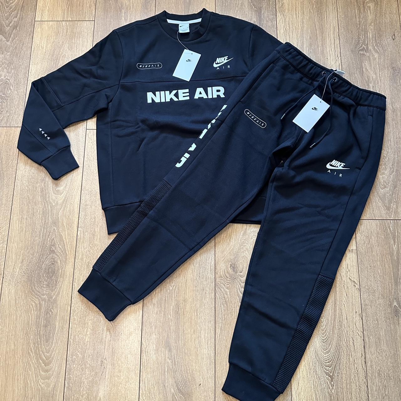 Nike Air tracksuit Black Regular fit Tapered... - Depop