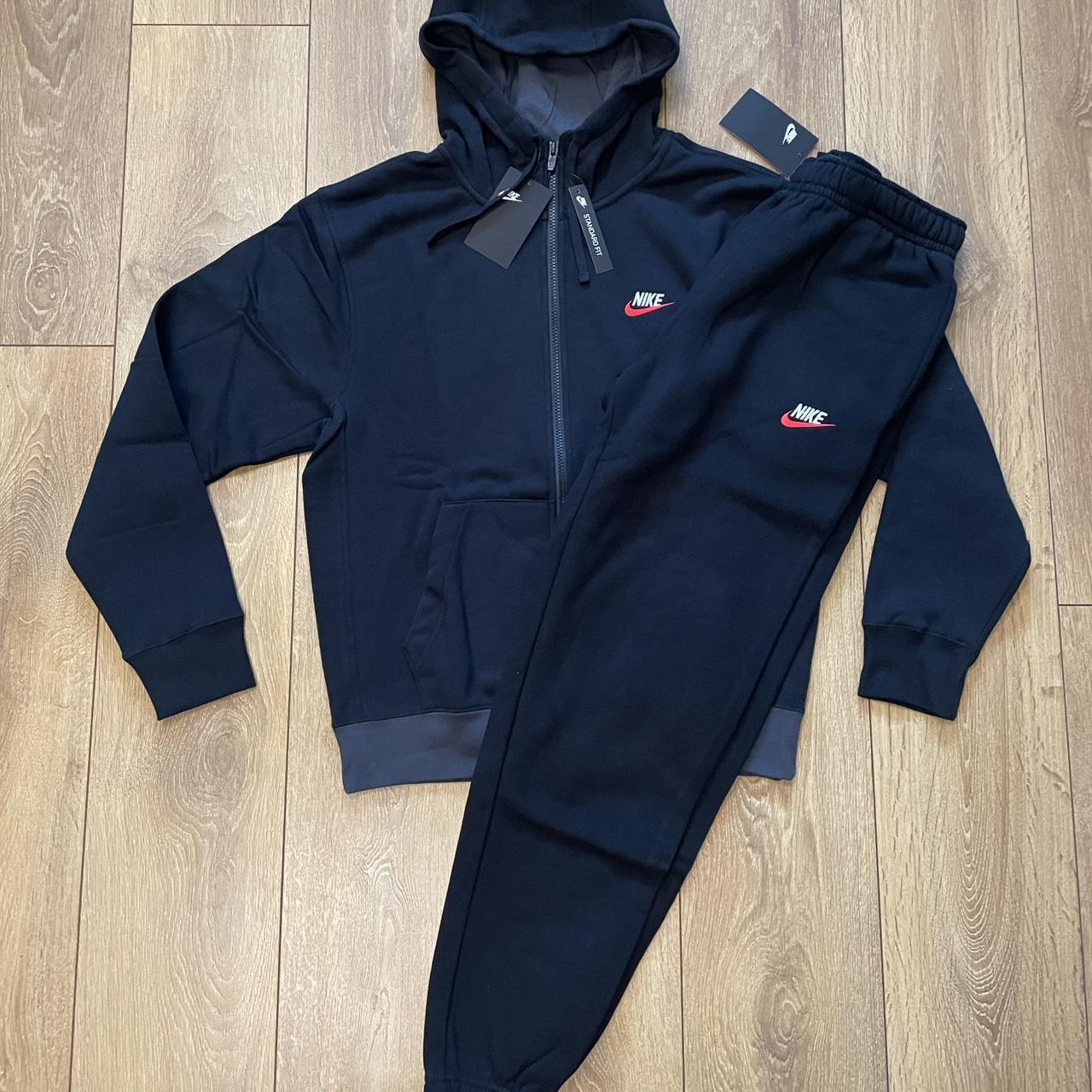 Nike Club Tracksuit Grey Nike Tracksuit With Red Tick Grey Nike