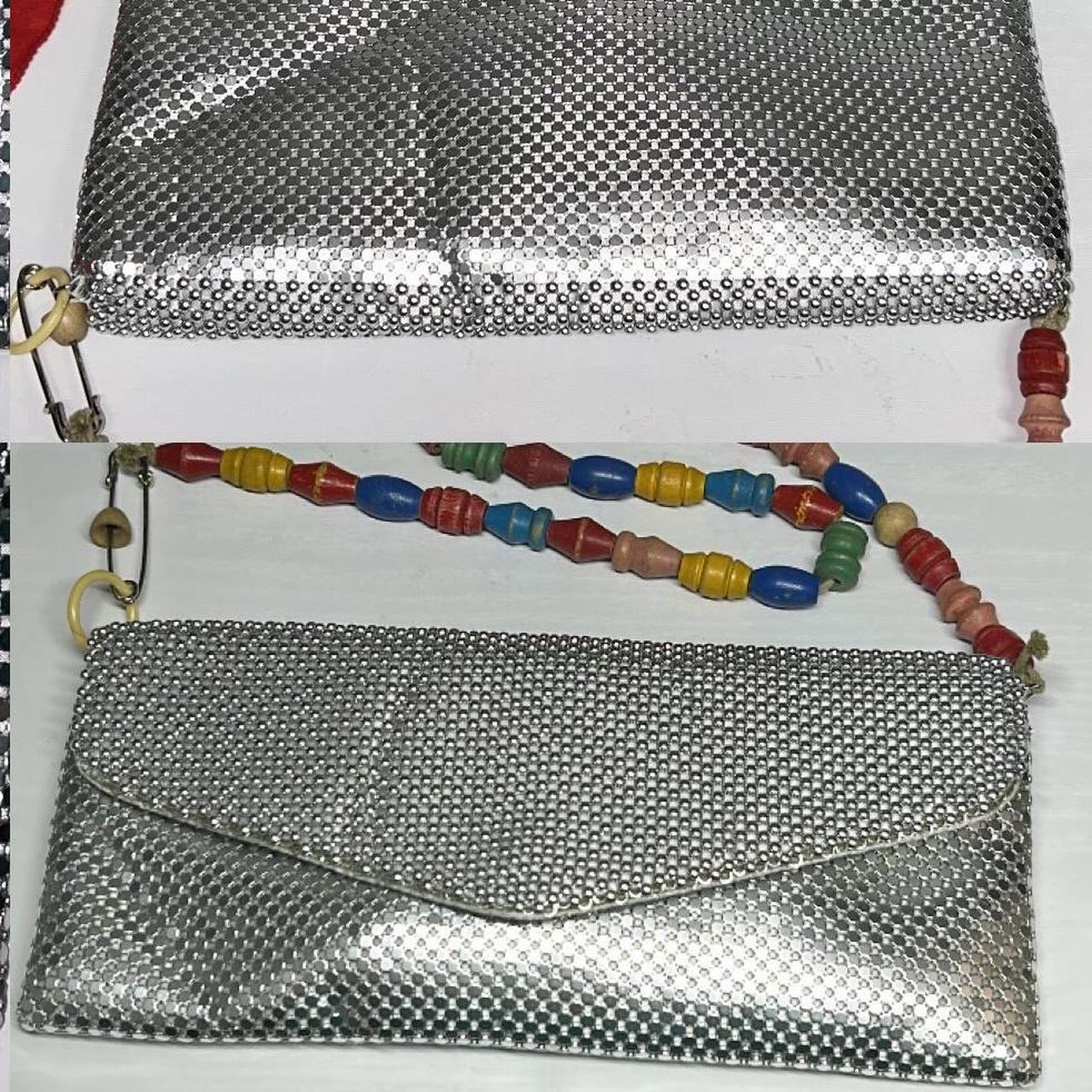 Women's Bag - Blue/Multi – rectangular silver met… - image 5