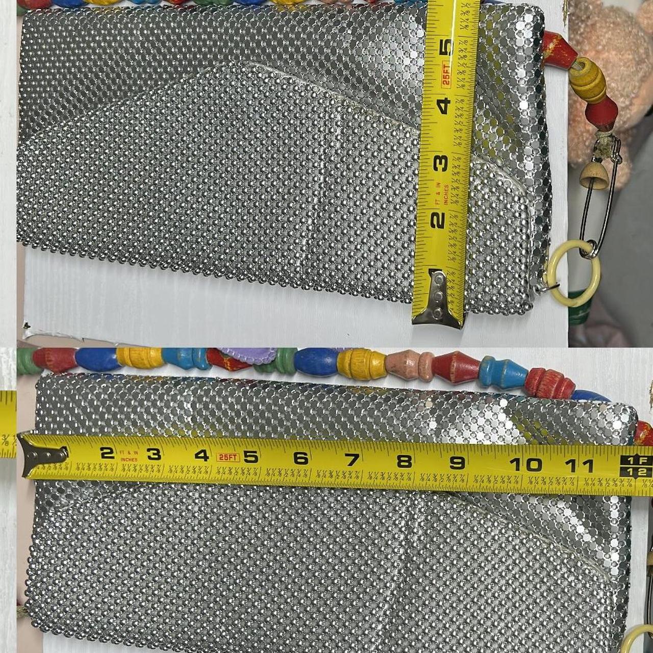 Women's Bag - Blue/Multi – rectangular silver met… - image 7