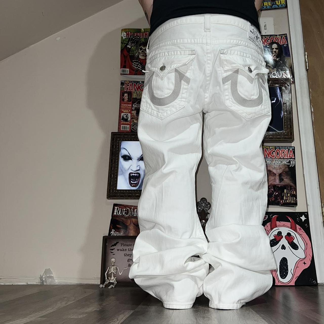 True religion baggy jeans Insane rare white trueys... Depop