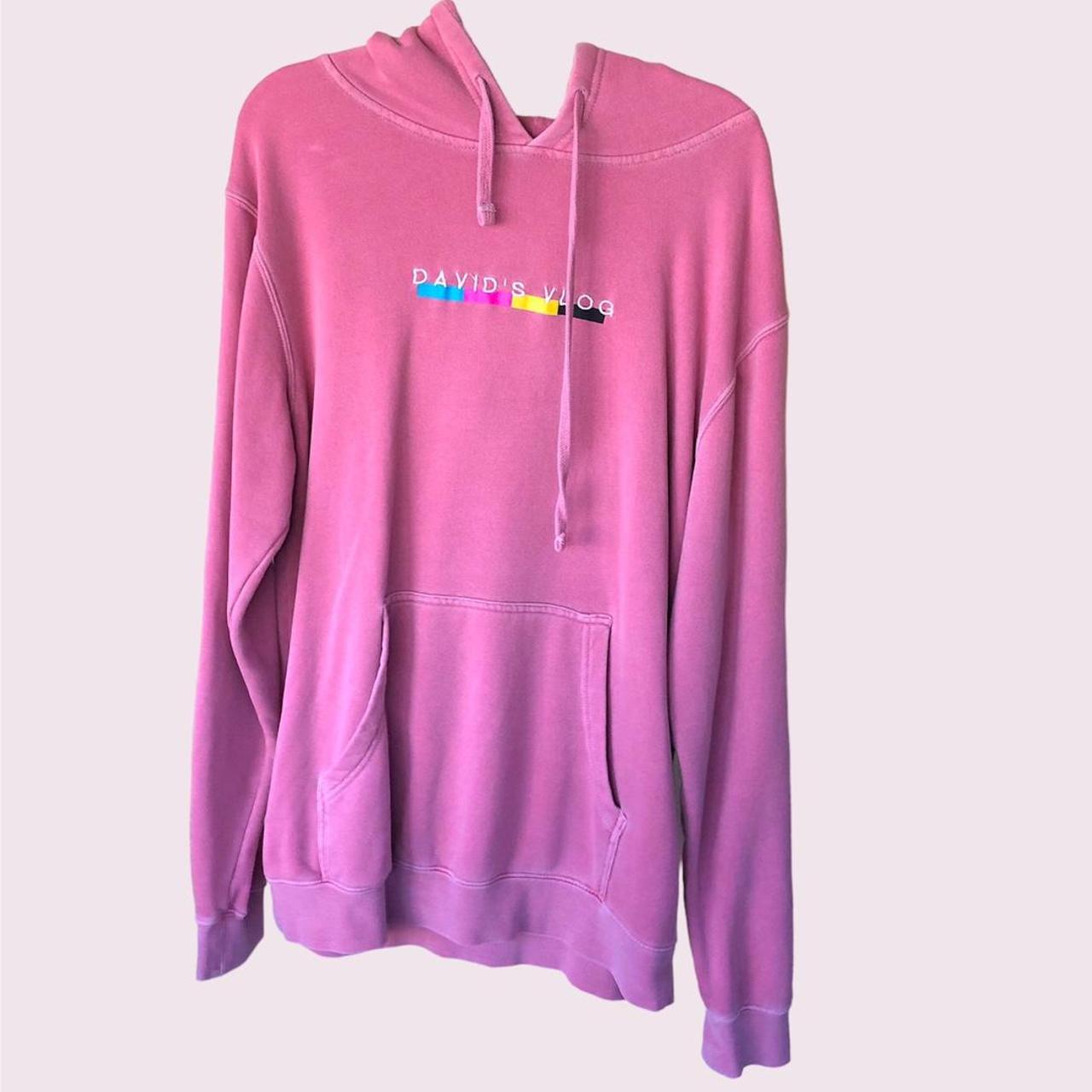 David dobrik pink outlet hoodie