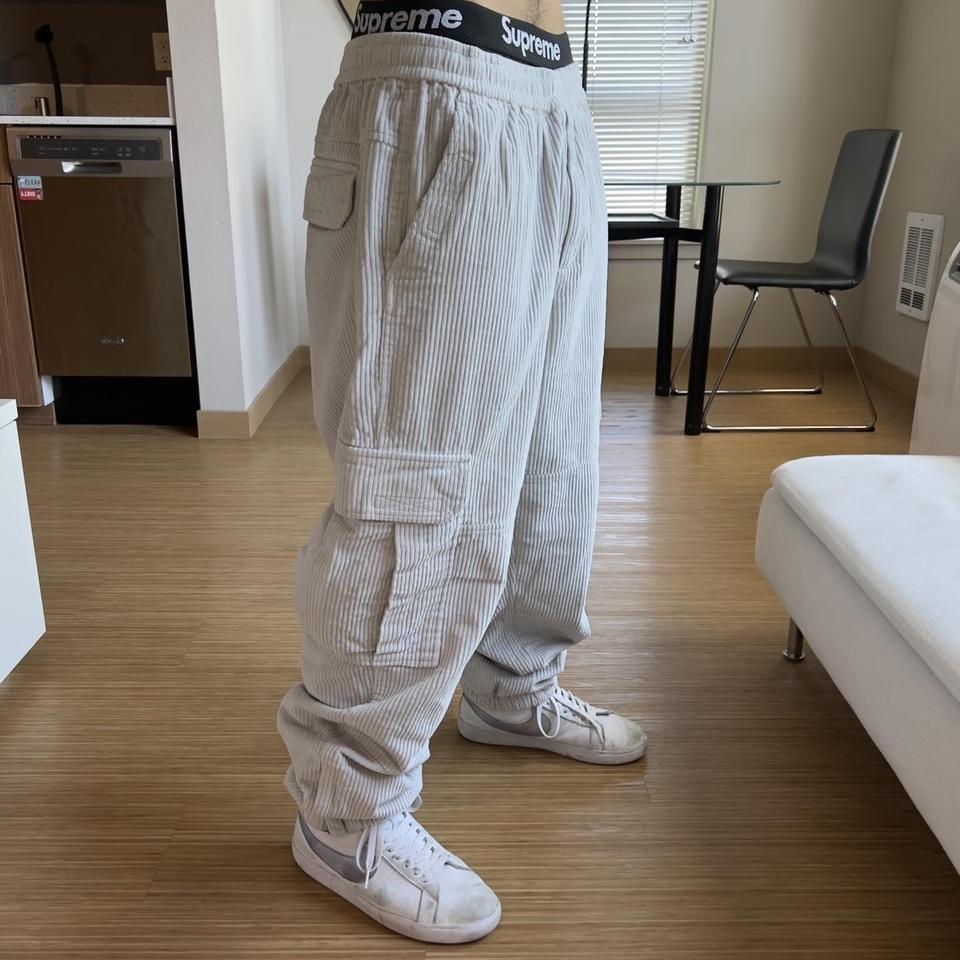 palace gore-tex corduroy cargos in stone ‍ from fw21... - Depop