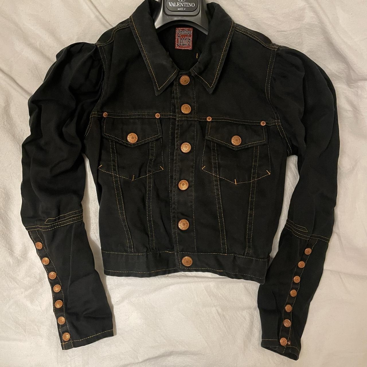 Fitted black jean on sale jacket