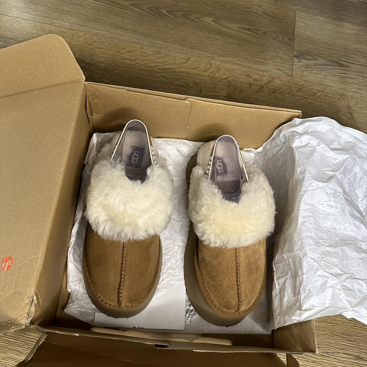 UGG funkette platform slippers available in size 3... - Depop
