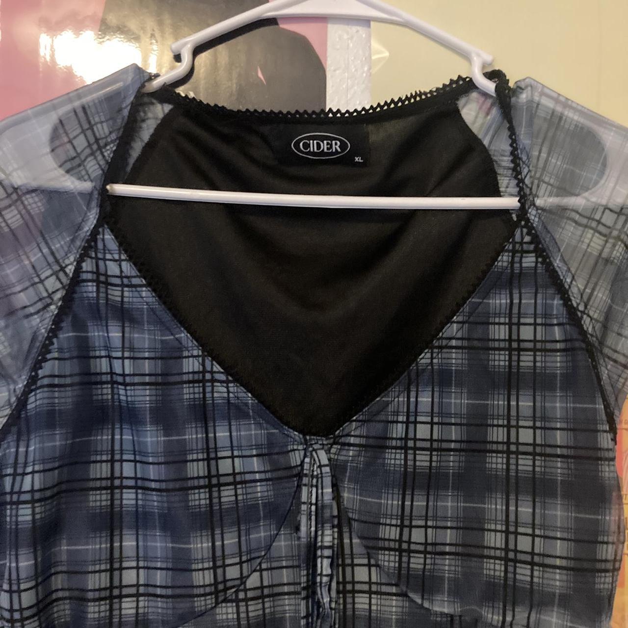 cider dress, blue plaid. very cute, but too small on... Depop