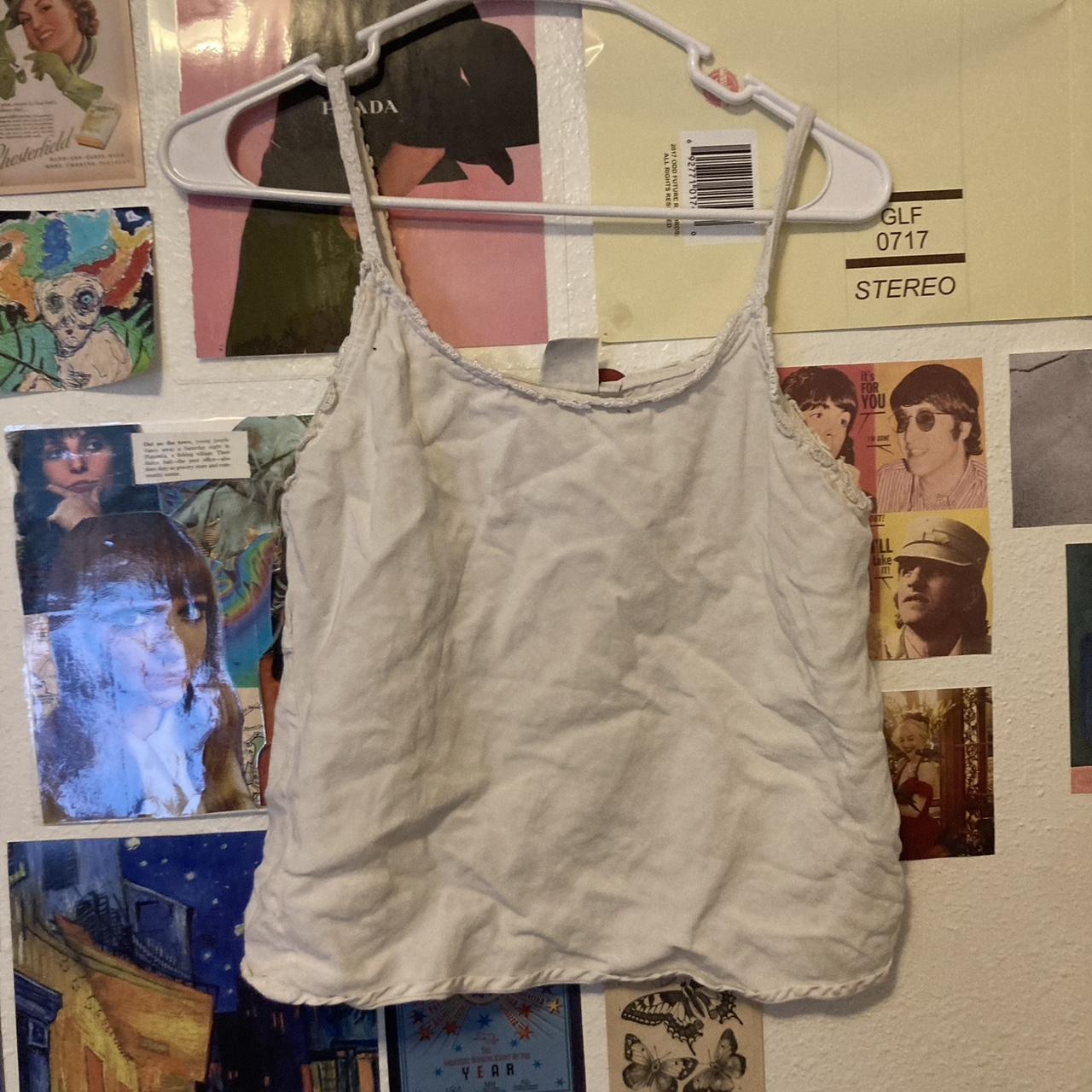 cute simple little white tank top. brand is johnny... Depop