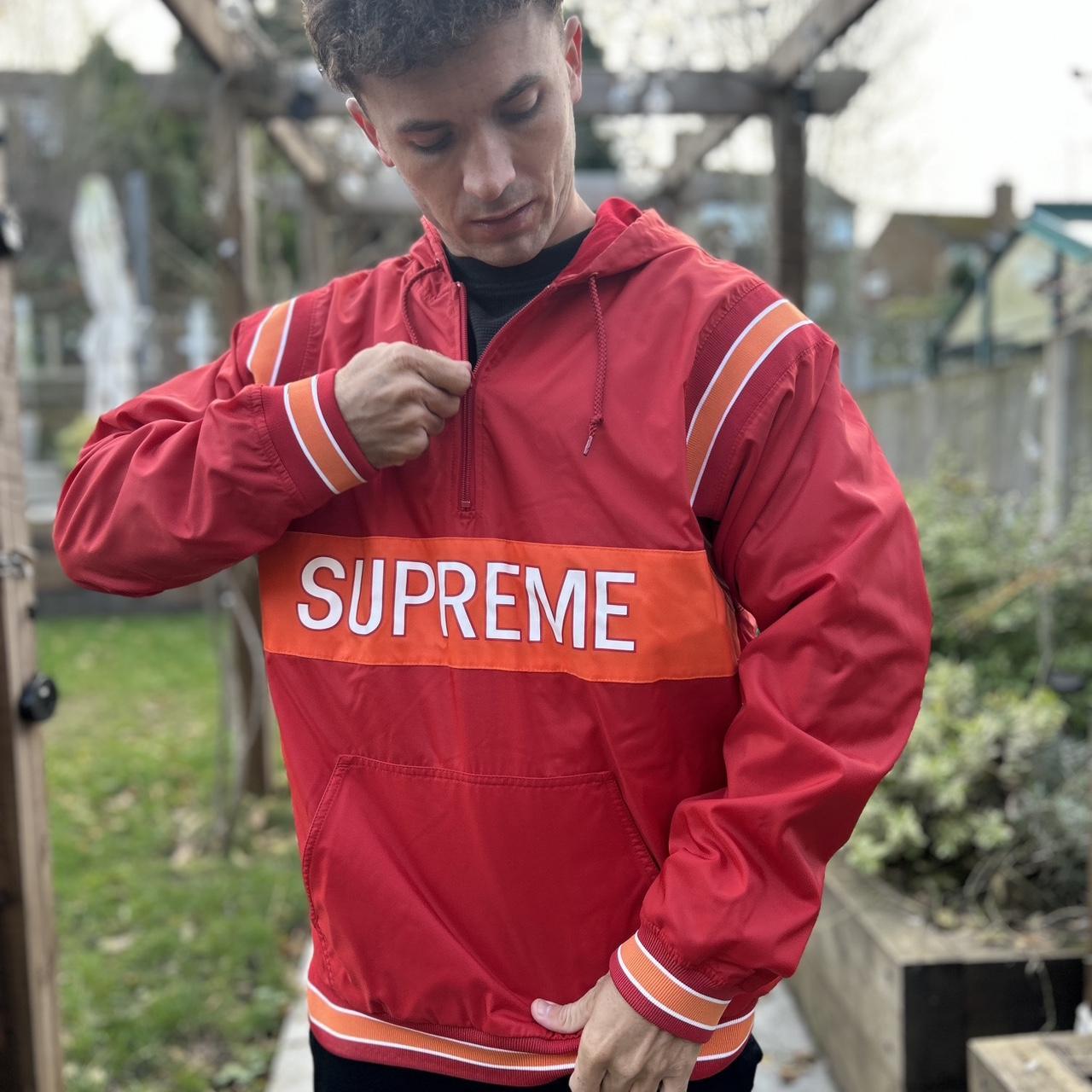 Supreme on sale red windbreaker