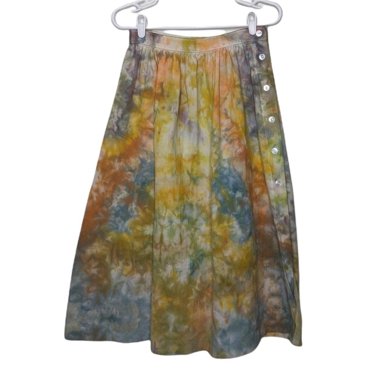 Earth tone outlet tie dye skirt