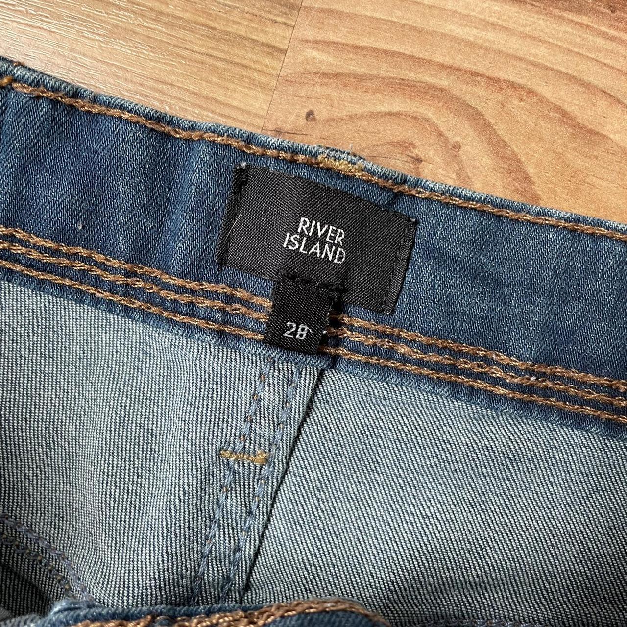 River island ripped Jean shorts Size - 28/XS Perfect... - Depop