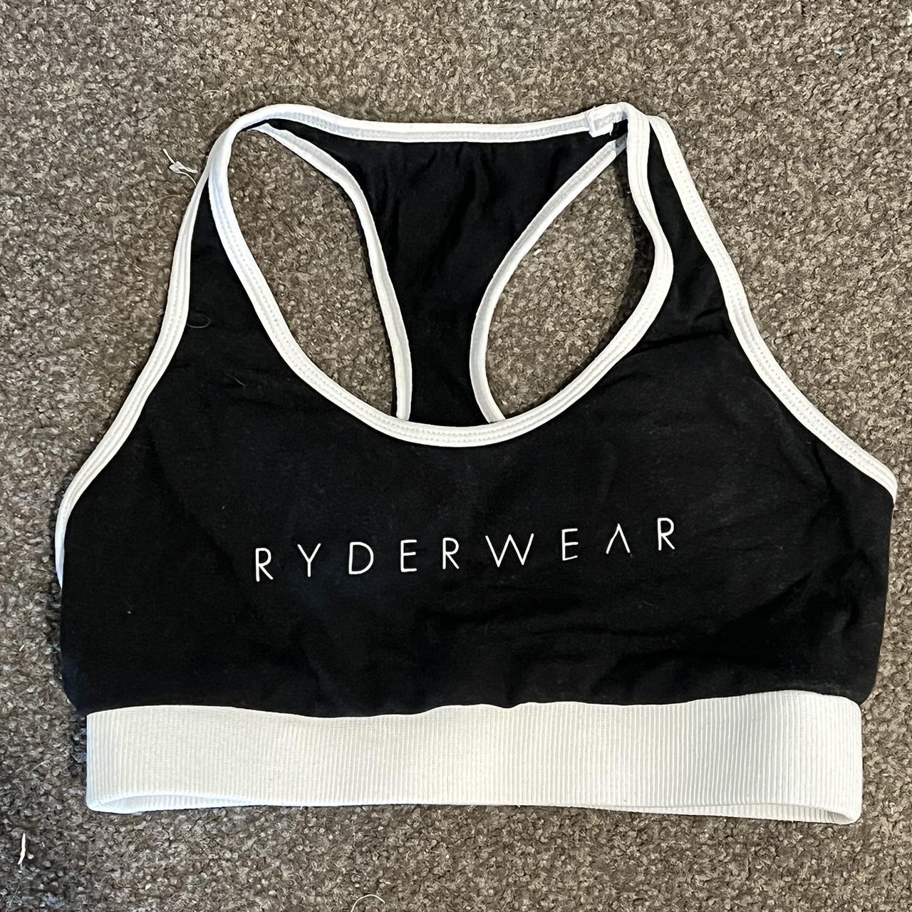 Ryderwear black/white sports bra #ryderwear - Depop