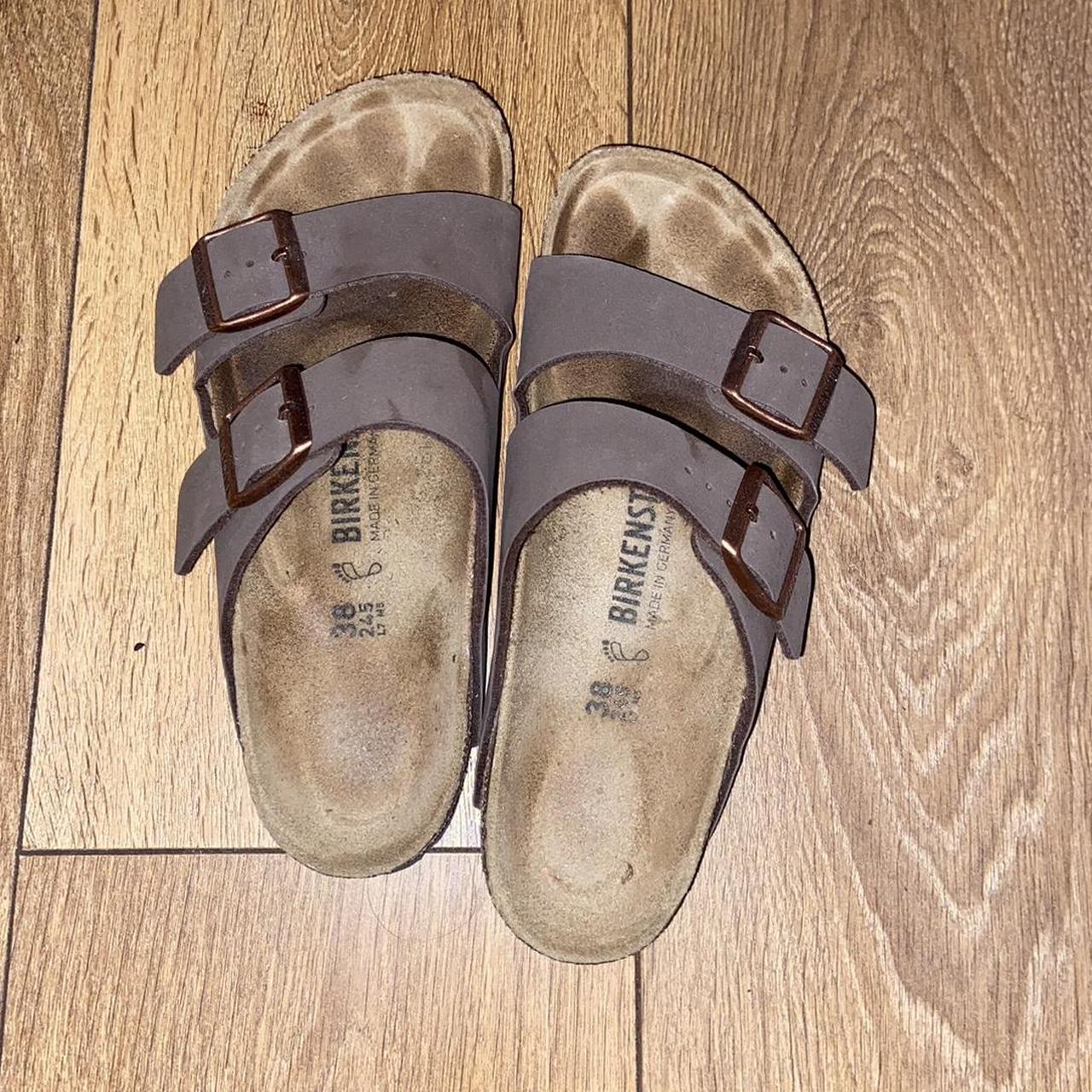 Mocha Arizona two strap Birkenstock - size 5 Good... - Depop