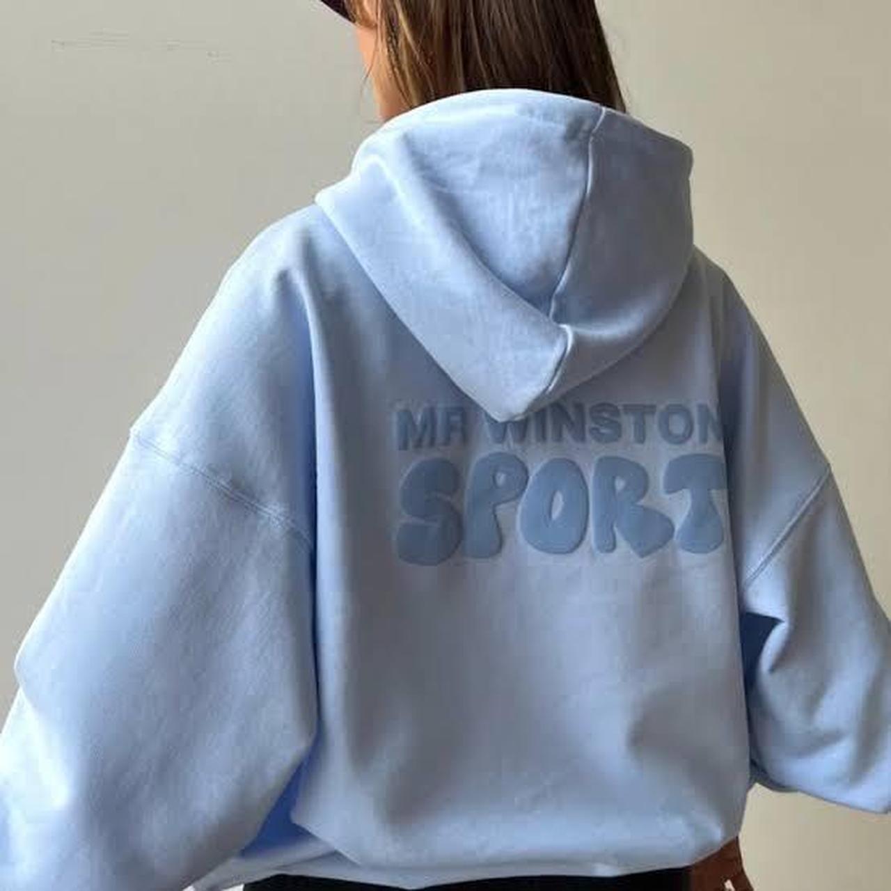 Mr Winston baby blue hoodie - Medium. Selling as I... - Depop