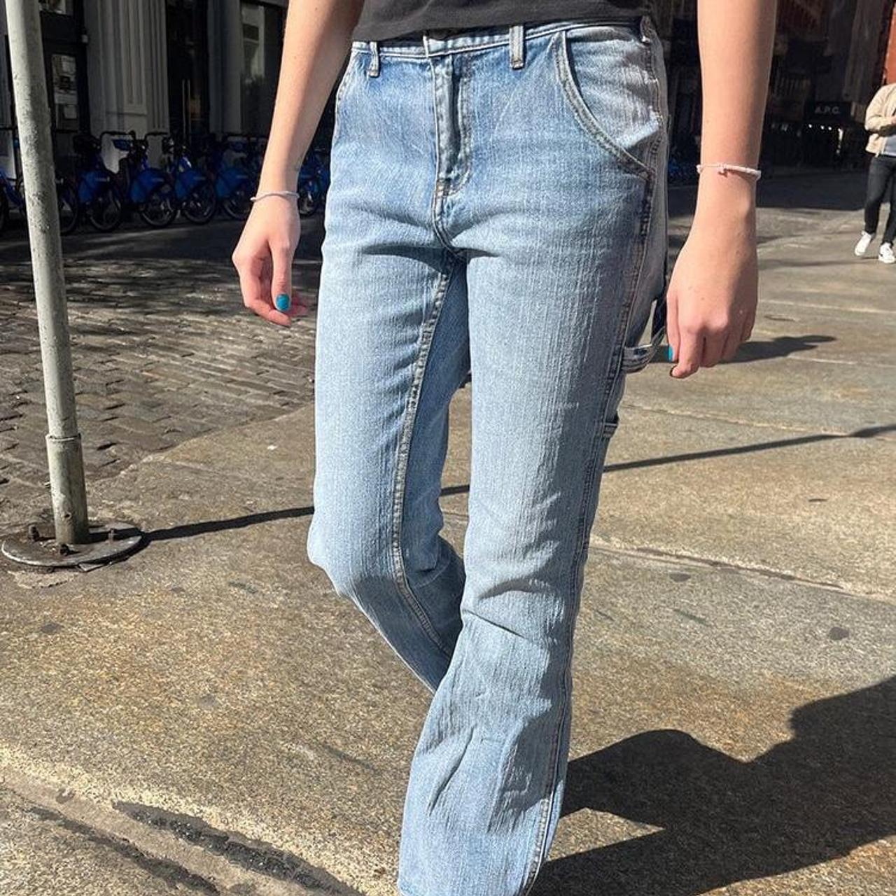 brandy melville abbie cargo jeans • size small •... Depop
