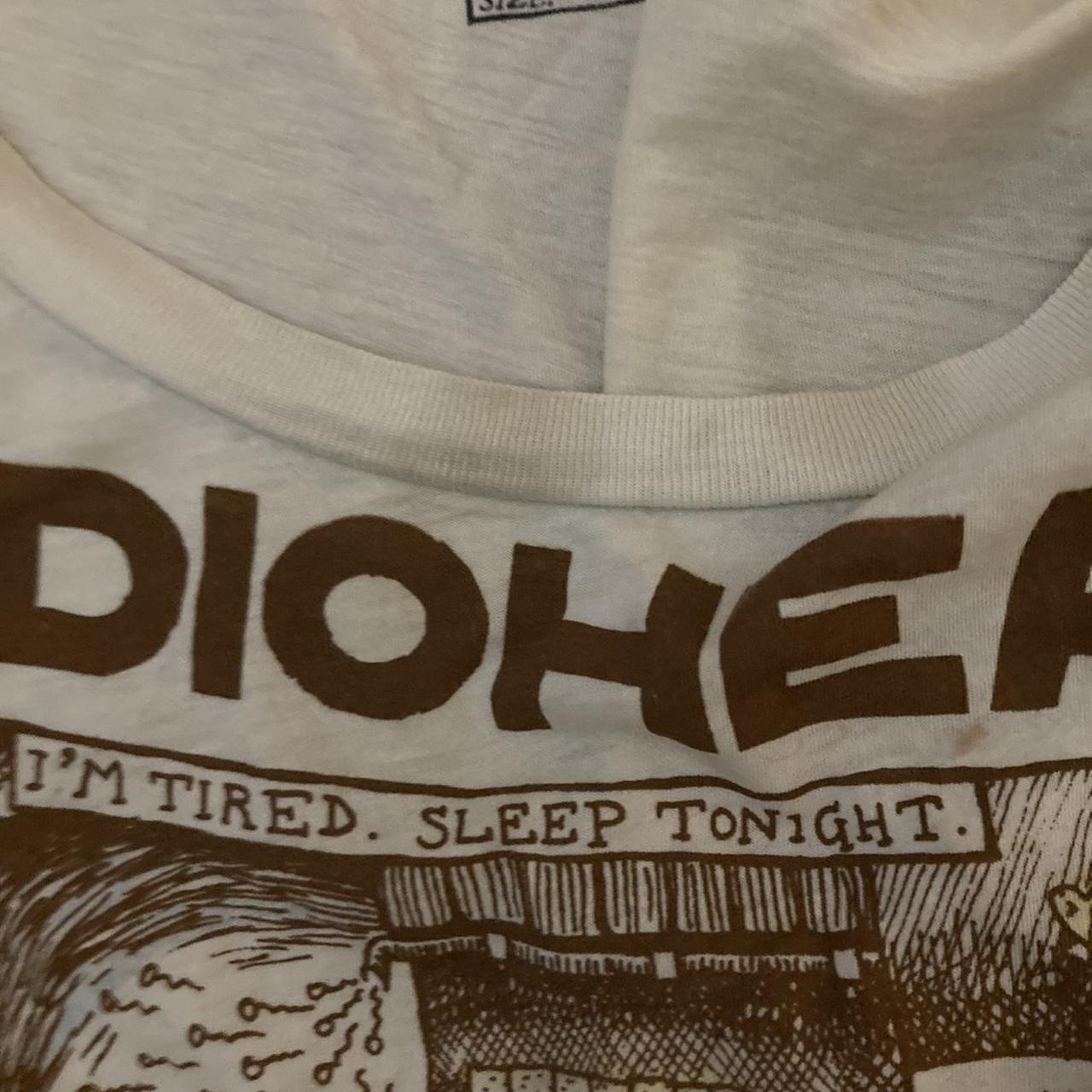 radiohead merch ! stains and it's a thin material... - Depop