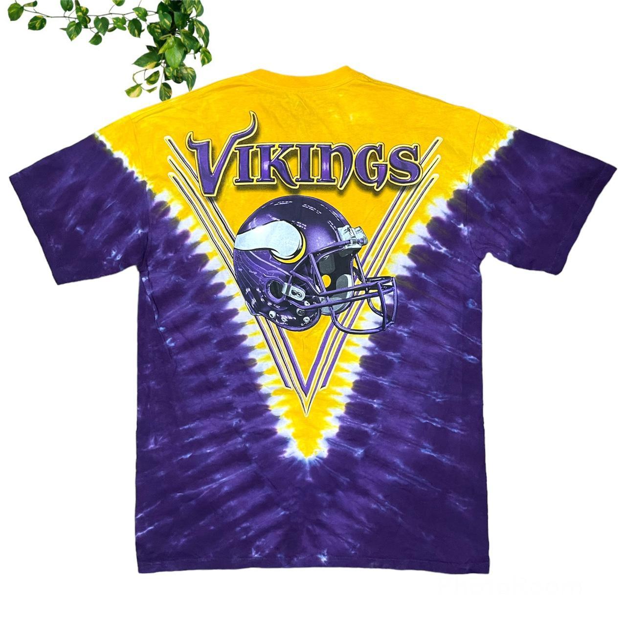 Minnesota Vikings tie dye majestic T-shirt! Great - Depop