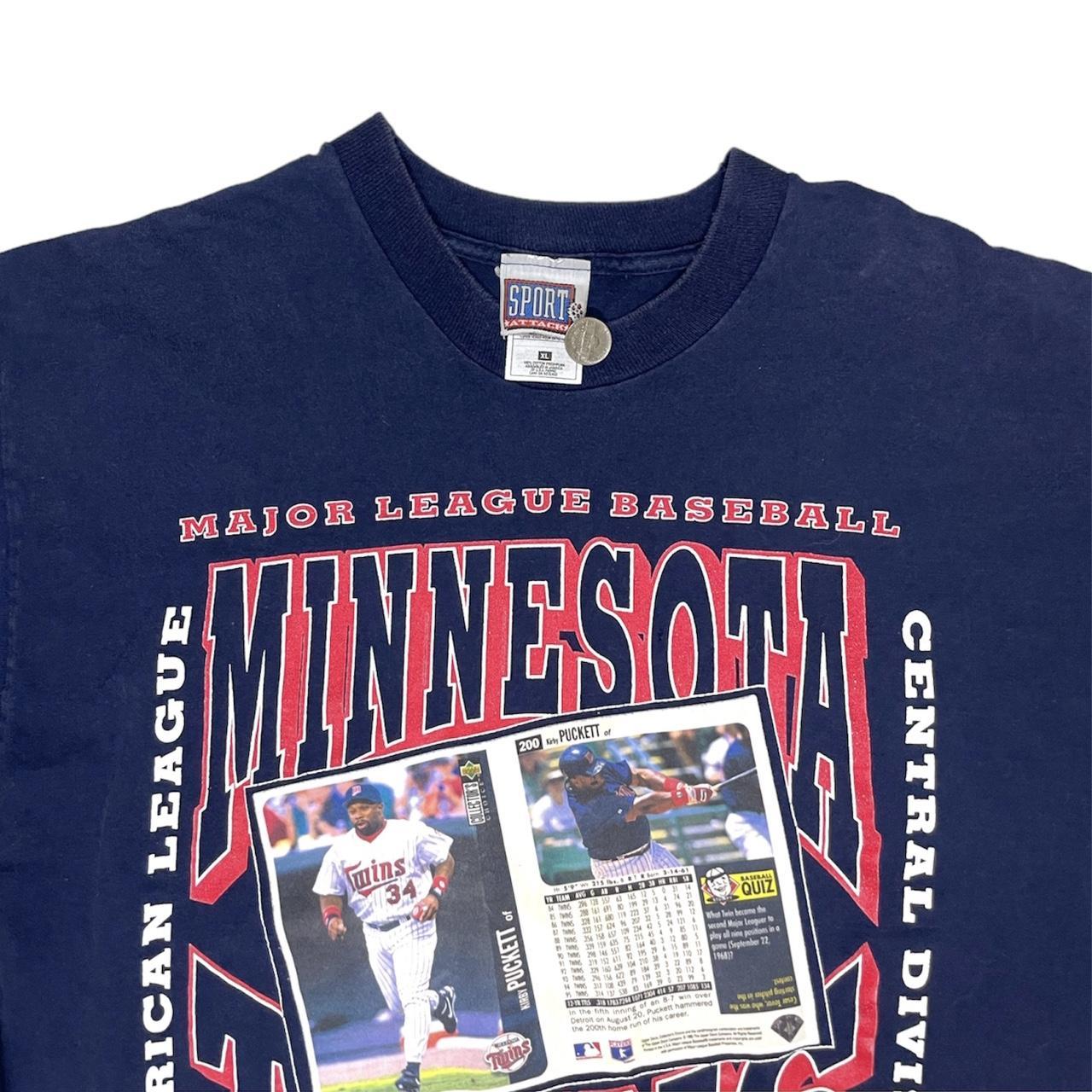 Vintage 1990s Minnesota Twins Single Stitch Navy - Depop