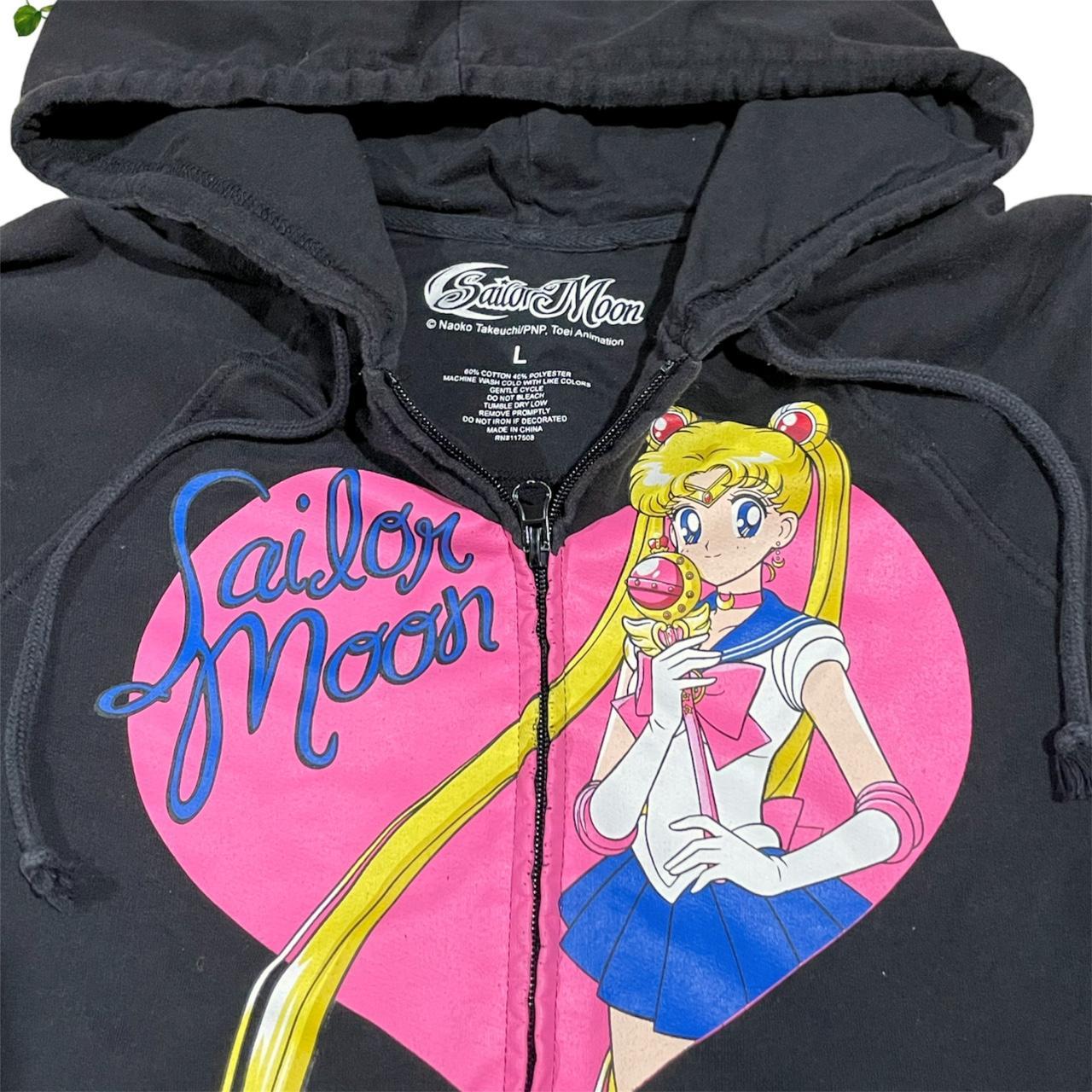 Sailor Moon Usagi Tsukino Anime Black Zip Up