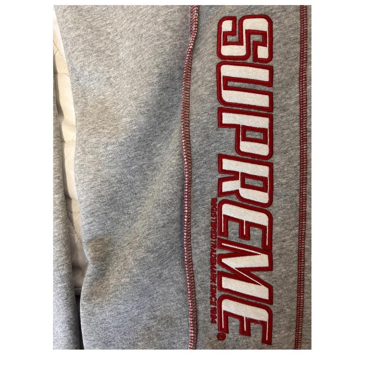Supreme Coverstitch Joggers Grey Red – Garms Unlimited