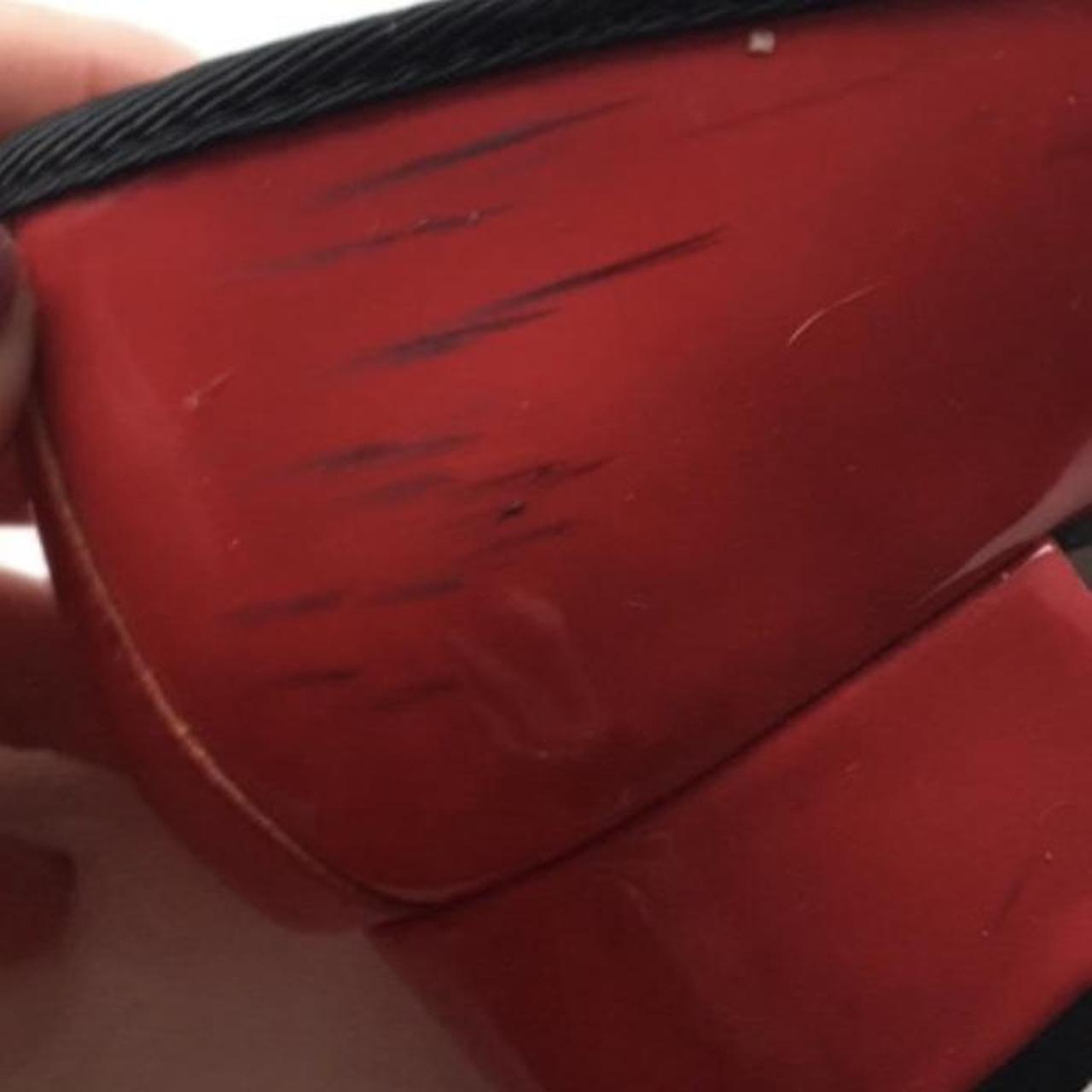 Red block heel shoes size 37 4 selling because 1 2 depop