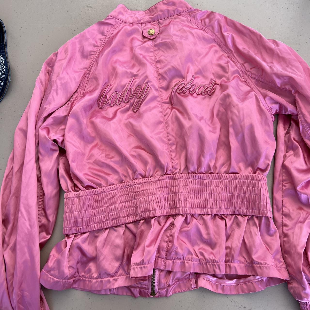 Baby Phat Women's Pink and Gold Jacket Depop