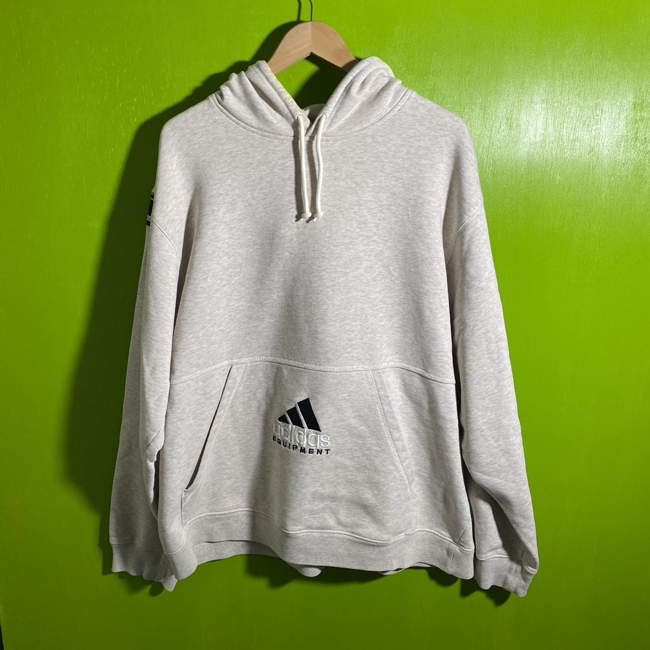 Adidas Men's Hoodie Grey XL – Vintage 90s Adidas equipment