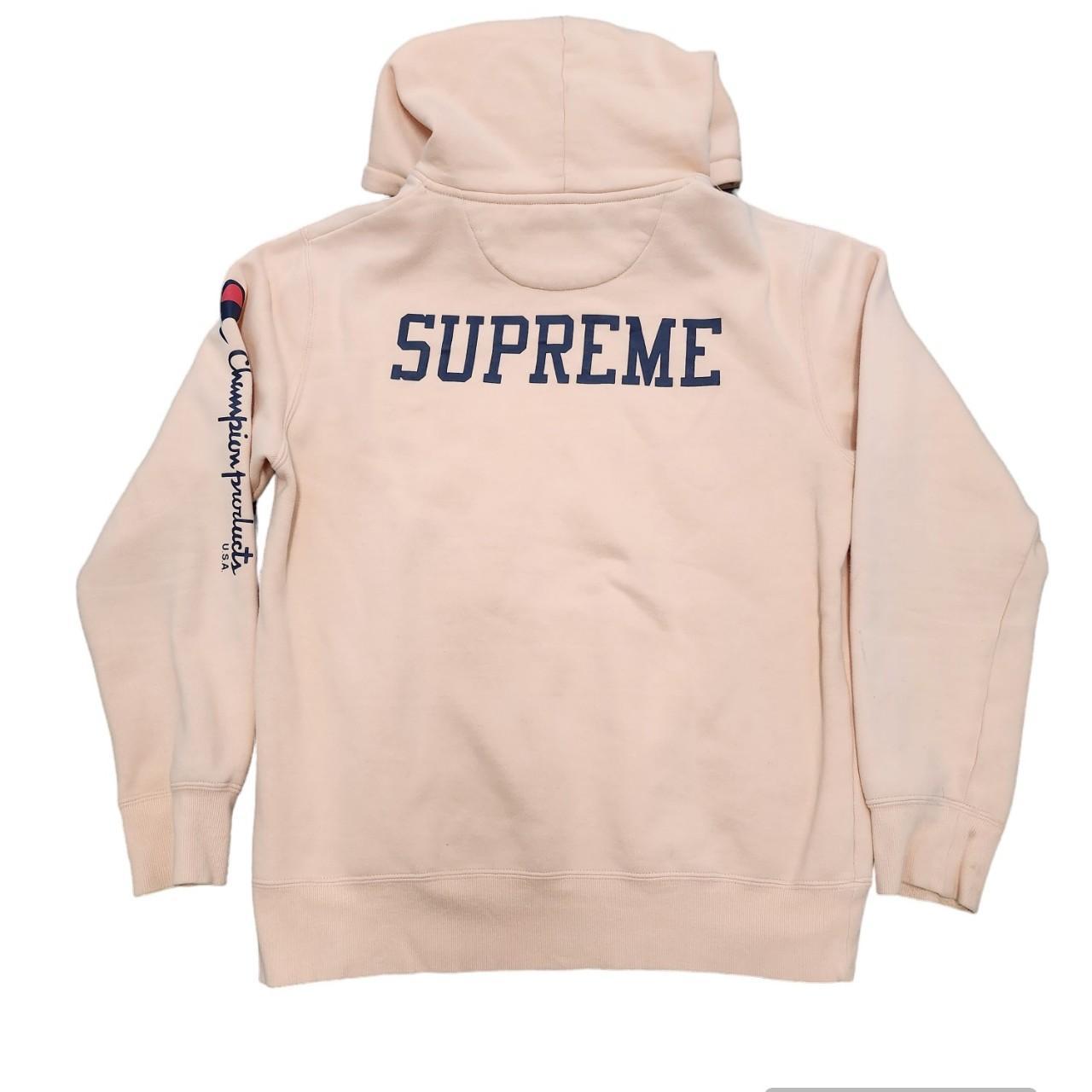 Champion x cheap supreme peach hoodie