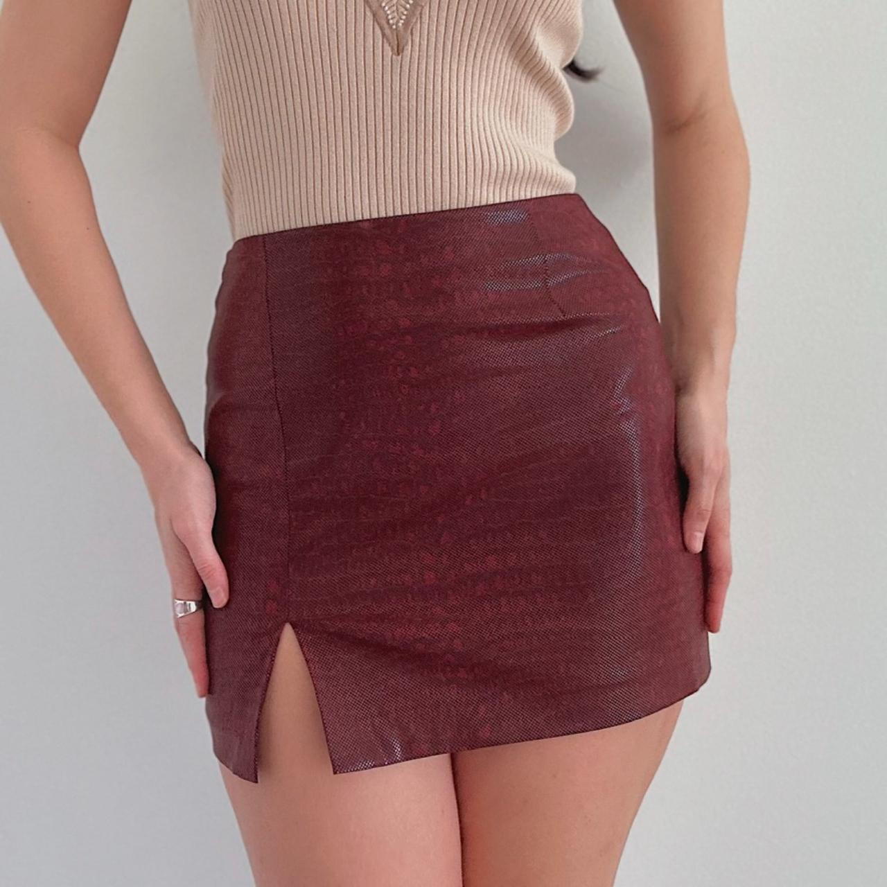 Express maroon skirt best sale