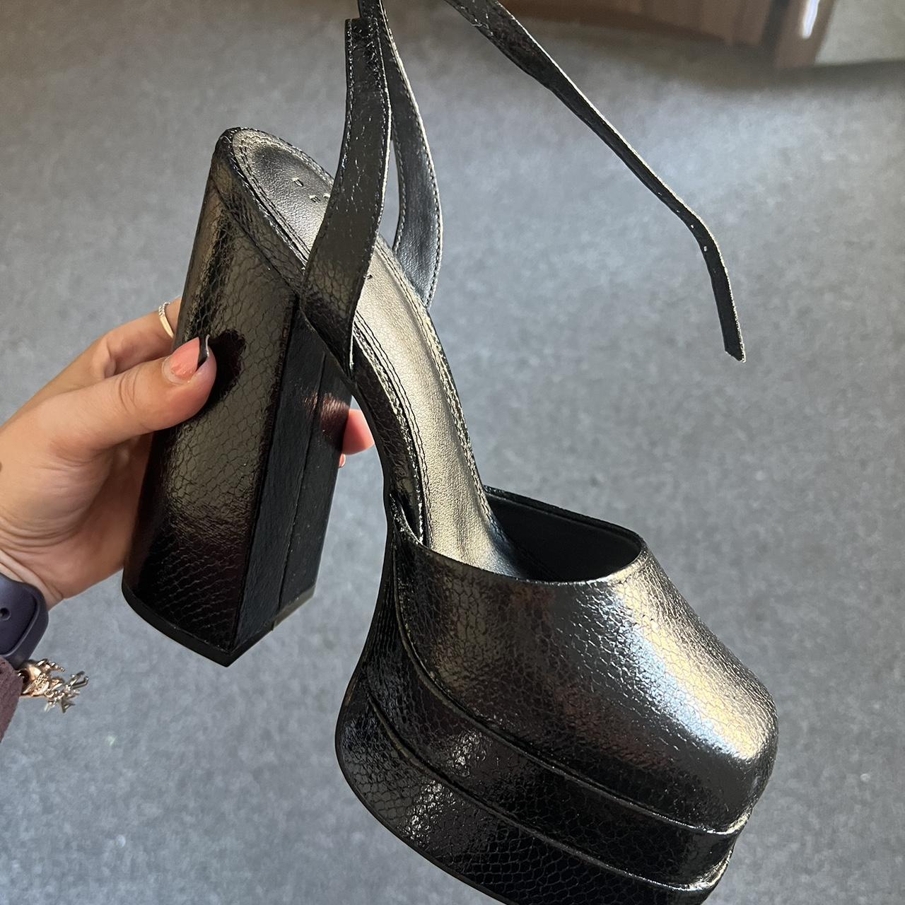 asos black platform heels