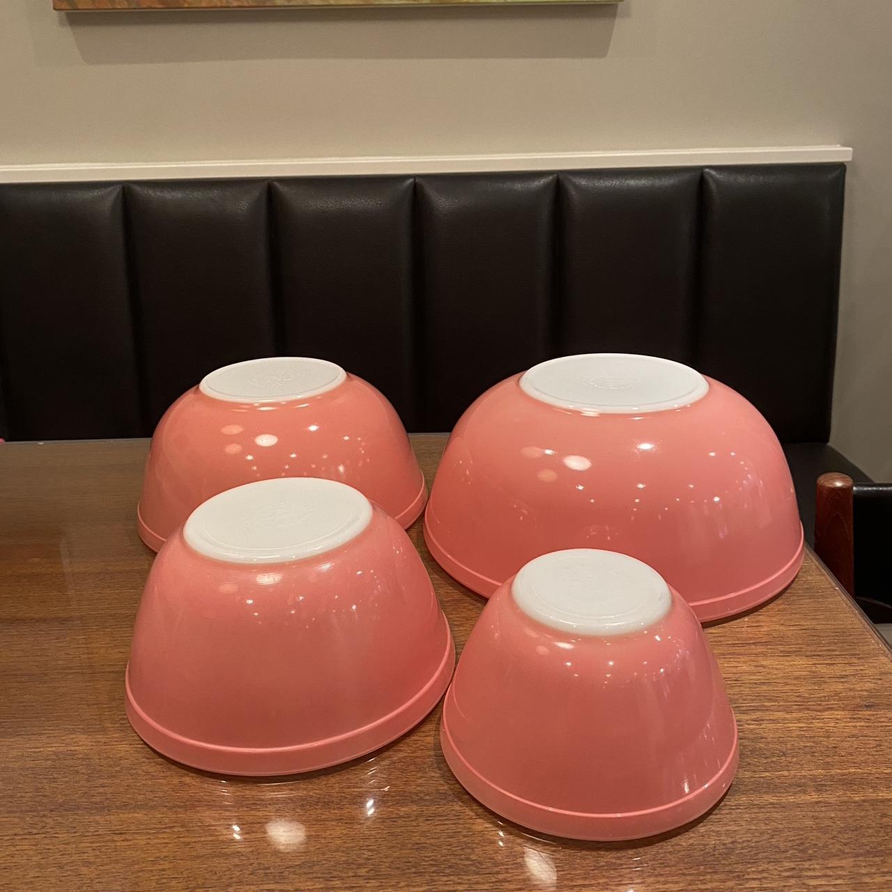 Vintage Pink Pyrex Bowl Set Pink Flamingo Nesting Mixing Bowls 401 402 403  404