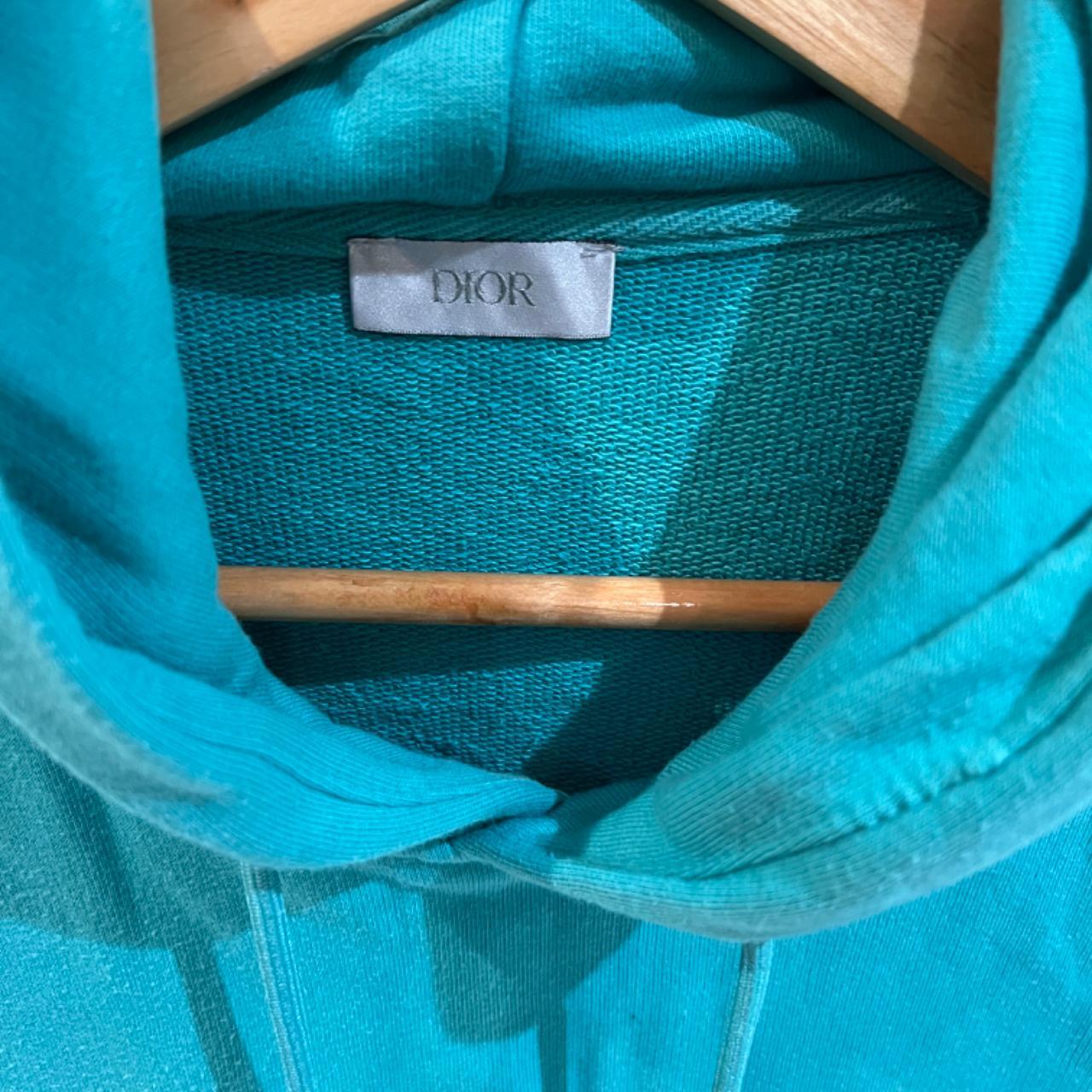 Dior hoodie Teal rare colour Medium fits true to... - Depop