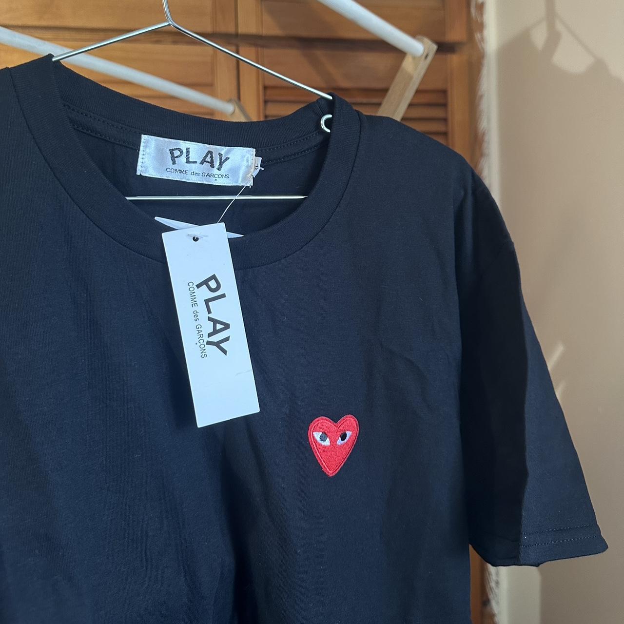 commes de garcon t-shirt, unsure of authenticity,... - Depop