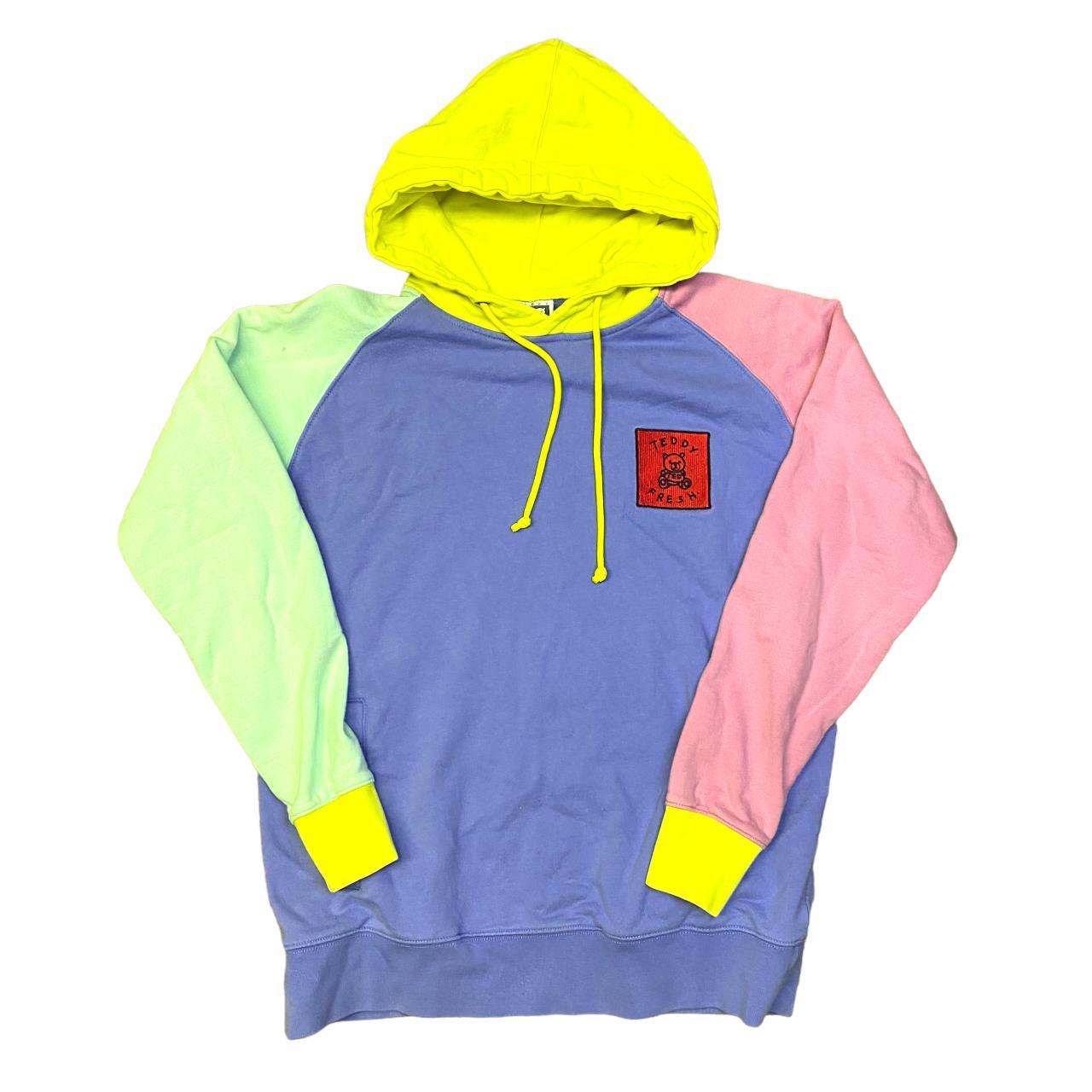 Teddy Fresh Multi Color Hoodie Sweatshirt PRODUCT... Depop