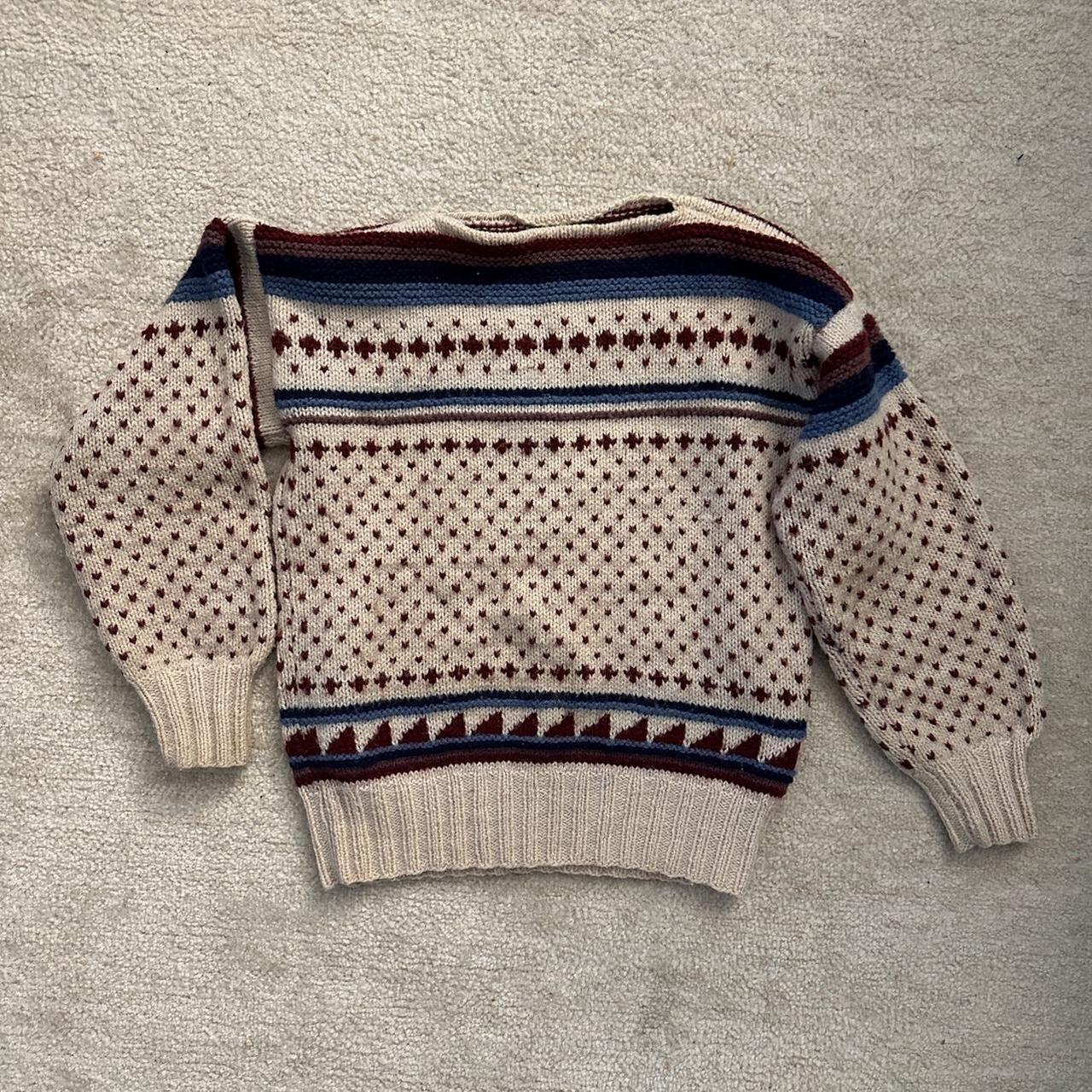 Multi Colored Knitted Sweater - Depop